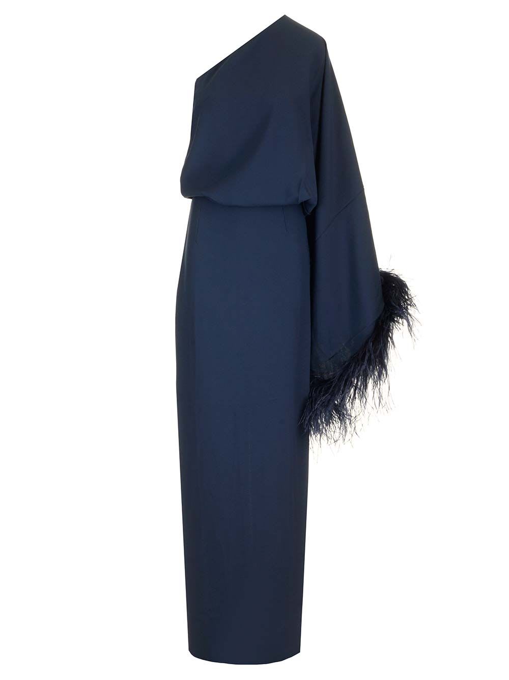 Feathered Eternity Dress Blue Navy