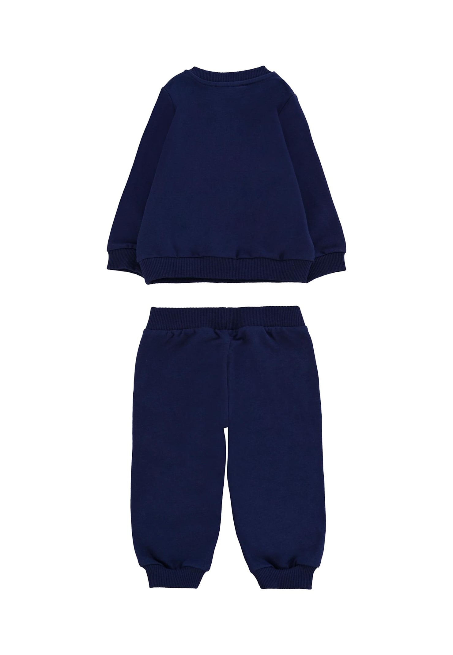 Moschino Blue Suit For Babykids With Tedy Bear In Blue