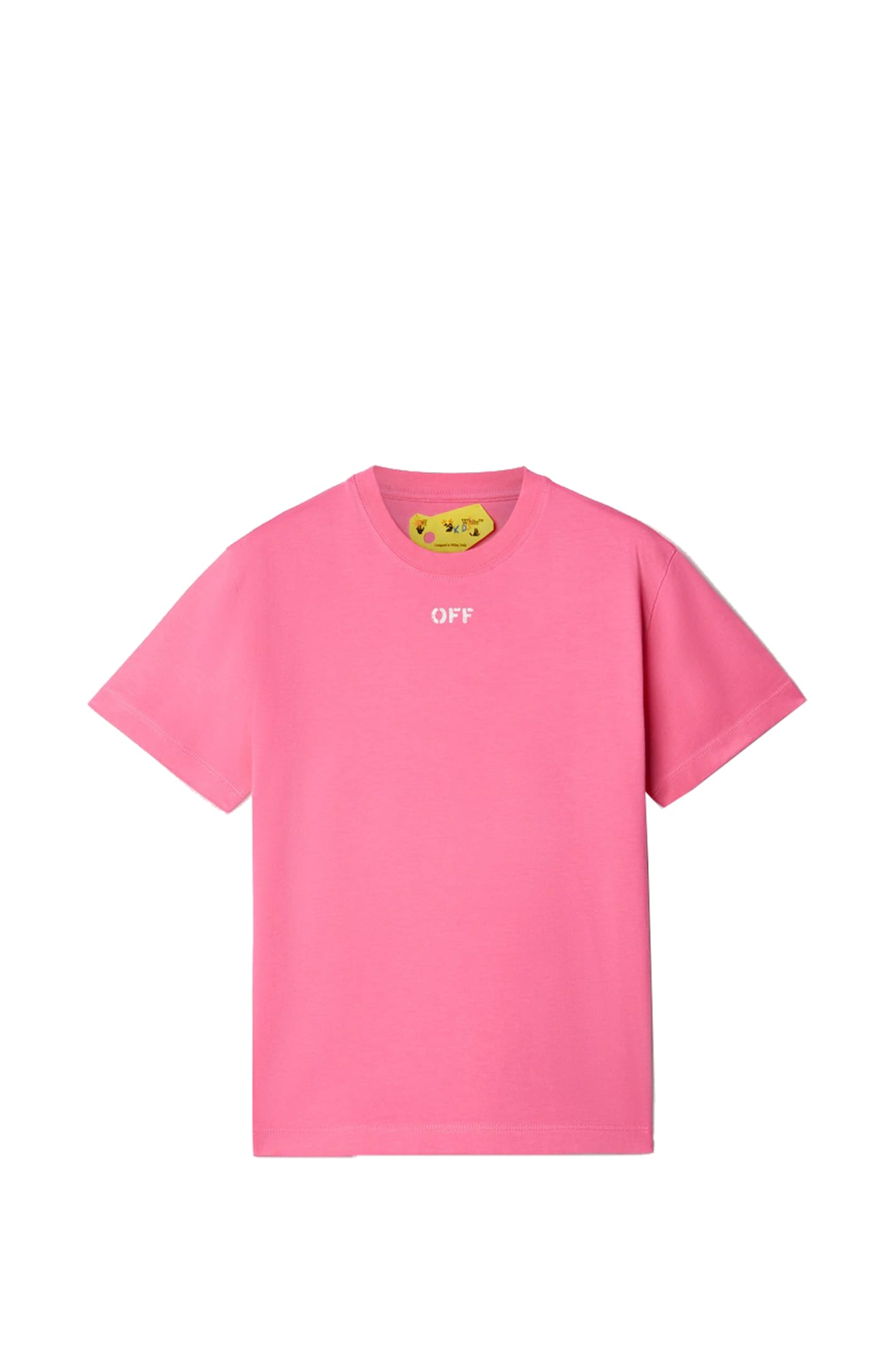 Off-white Kids' T-shirt With Off Logo In Rose