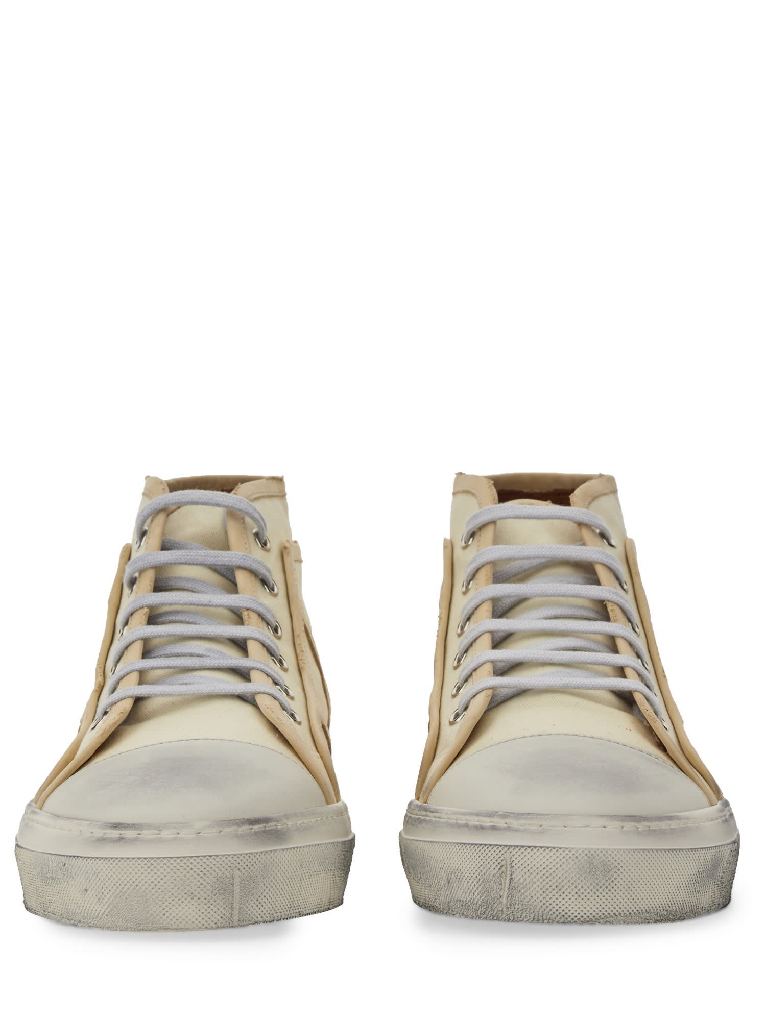 Dolce & Gabbana Vintage Mid Top Sneaker In Neutral