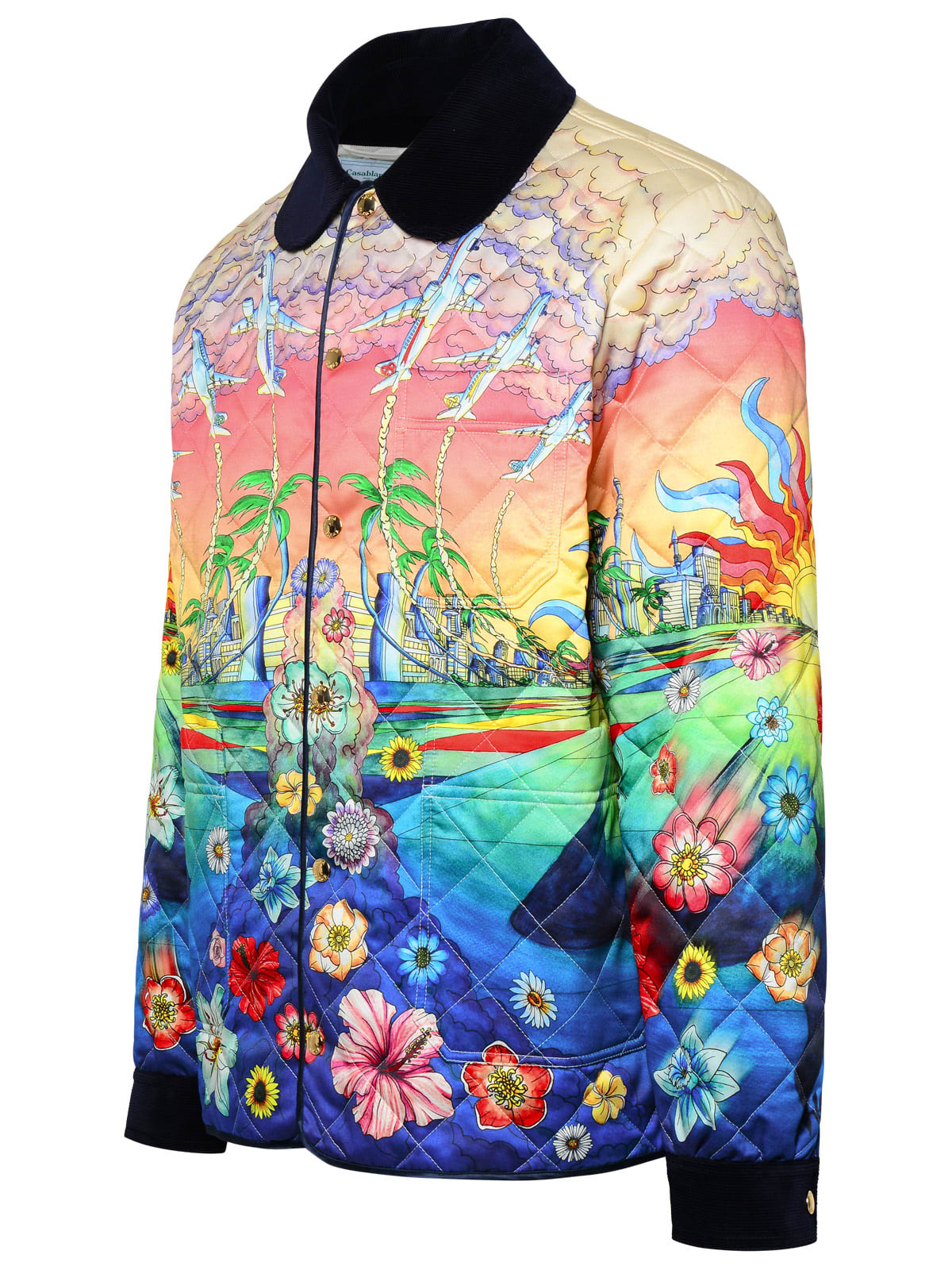 Shop Casablanca Multicolor Polyester Jacket In Lenvol