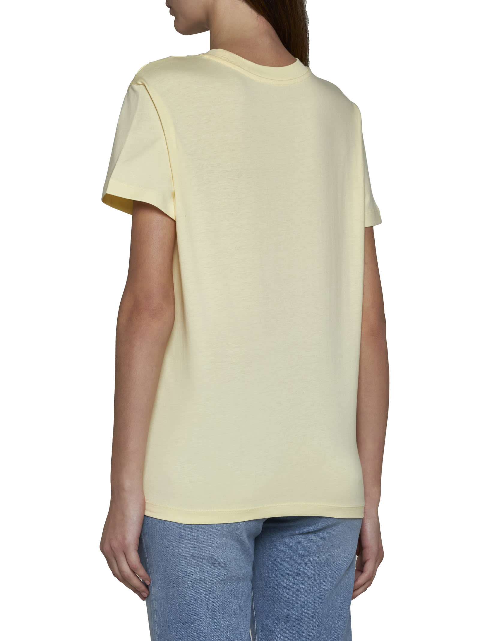 Shop Moncler T-shirt In Yellow