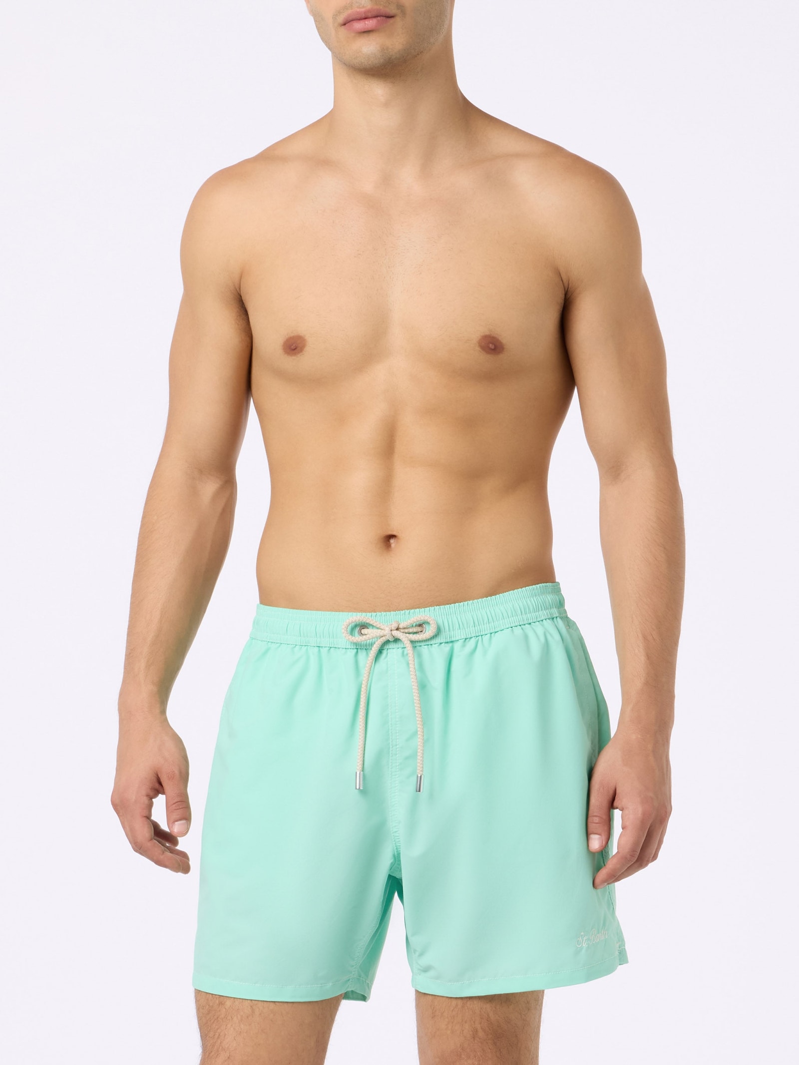 MC2 SAINT BARTH SAGE GREEN CLASSIC LIGHT SWIM SHORTS PATMOS 