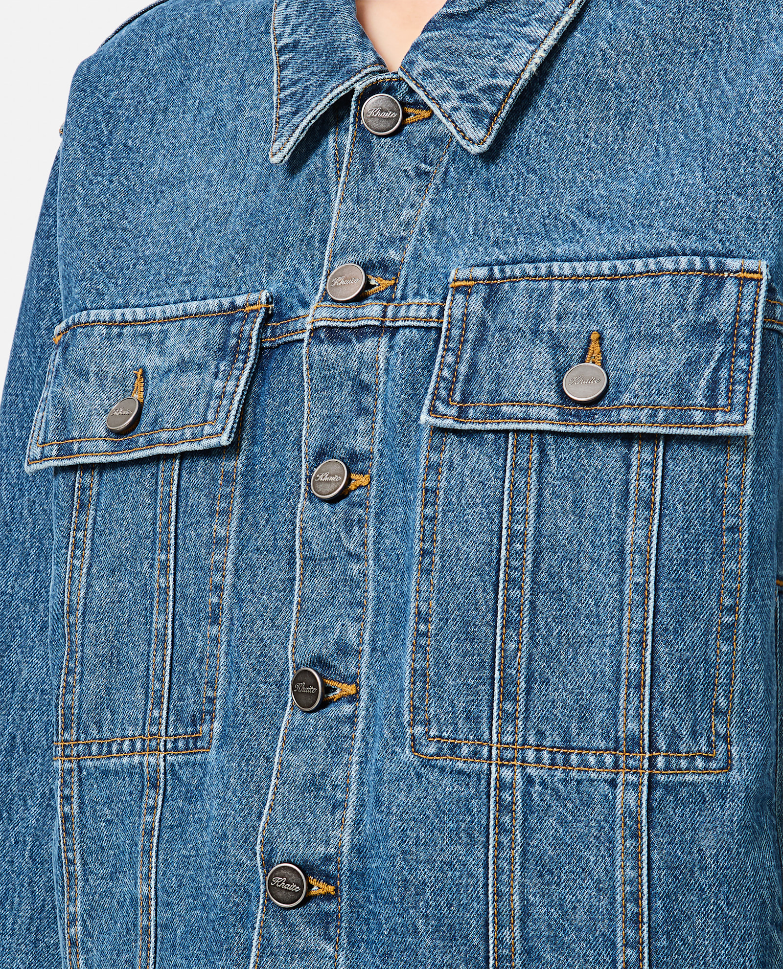 Khaite Saunder Denim Jacket In Blue