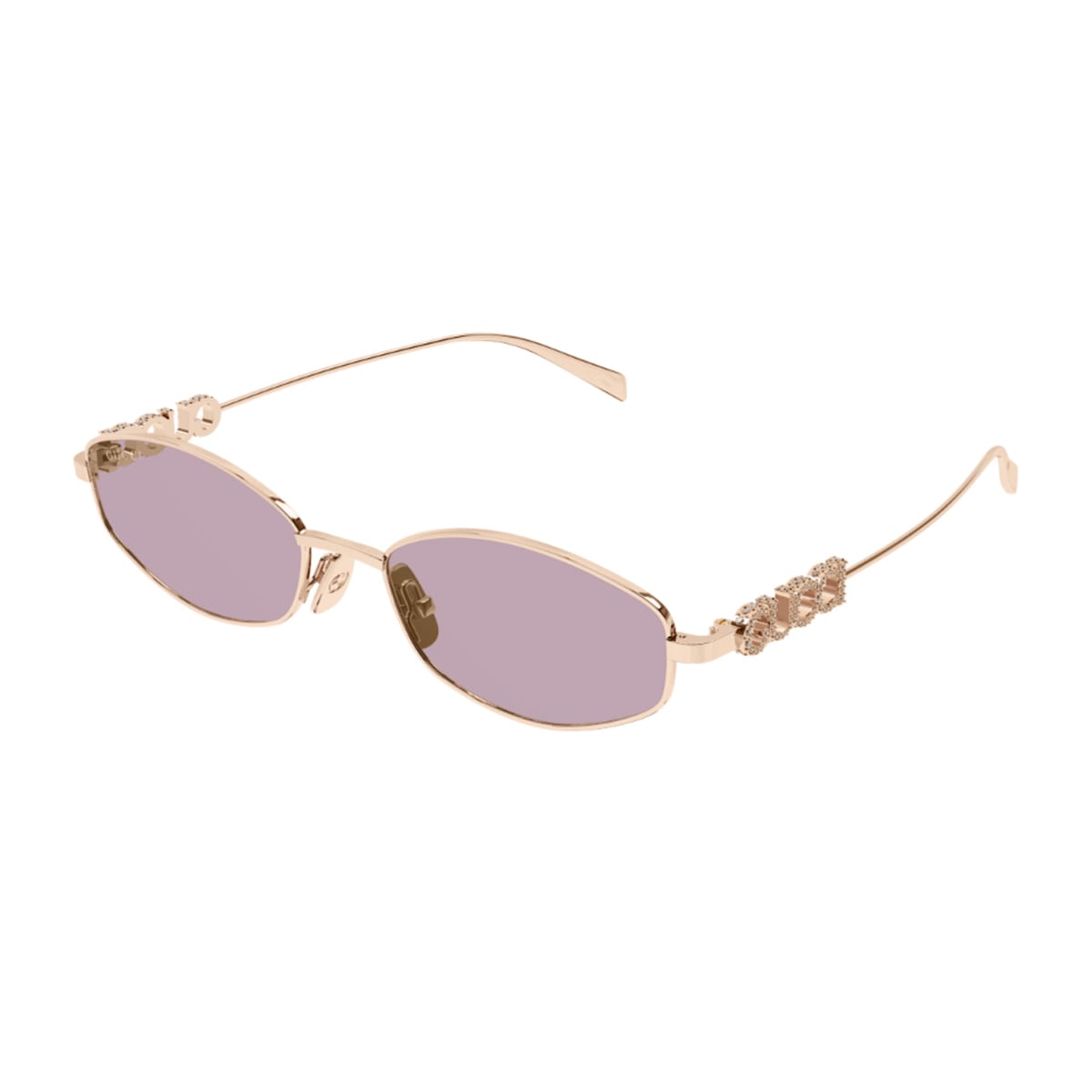 Gucci Gg1802s Linea Name Of Brand 003 Gold Violet Sunglasses In Pink