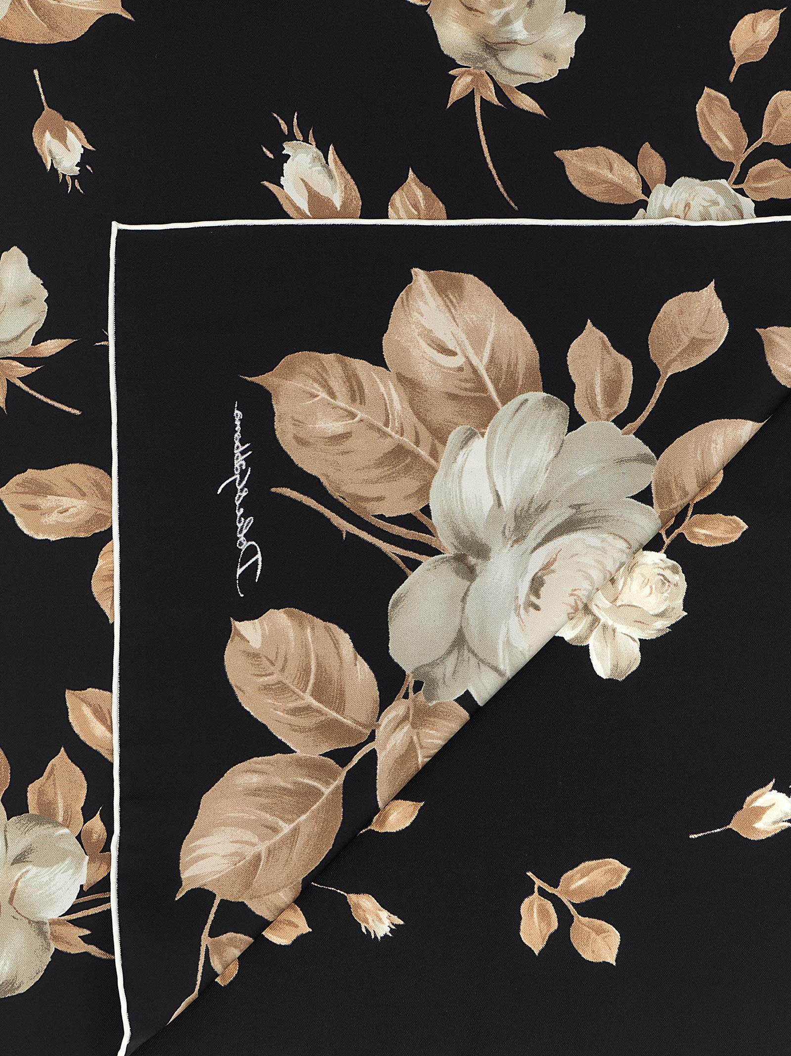 Dolce & Gabbana Silk Scarf Scarves And Foulards Multicolor In Black