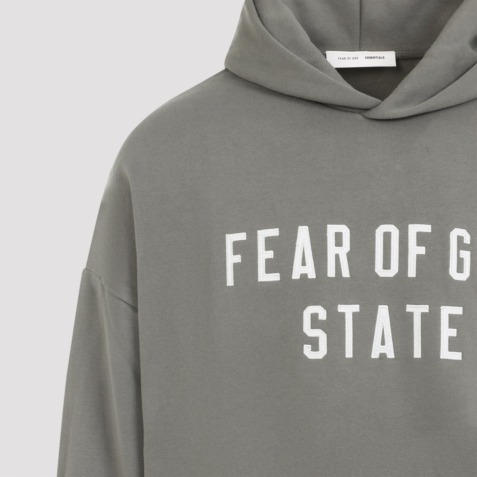 Fear Of God Moss Green Cotton 90s Fit Fleece Hoodie In Green