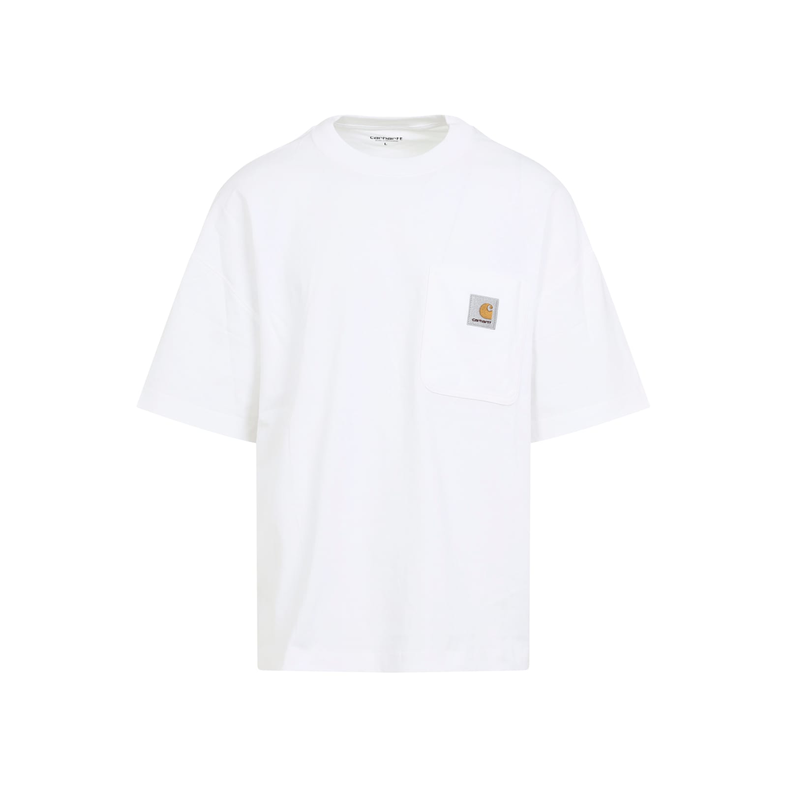 Carhartt Wip Cotton T-shirt With Logo Patch In White