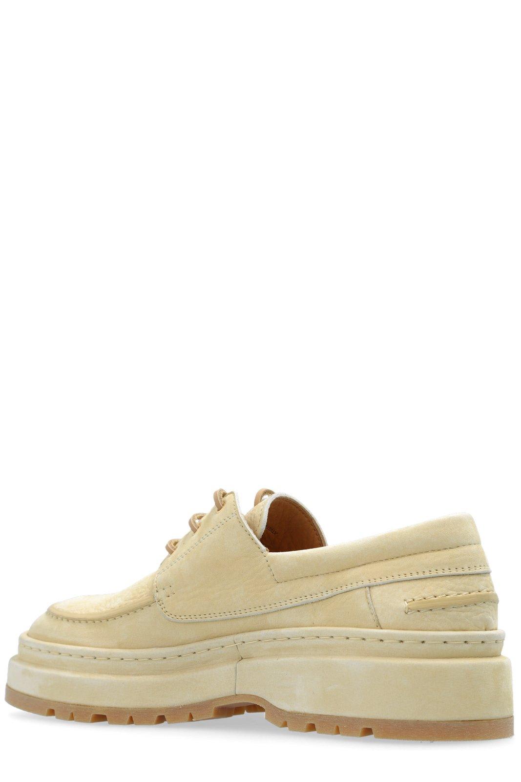 Shop Jacquemus Double Boat Shoes In Yellow
