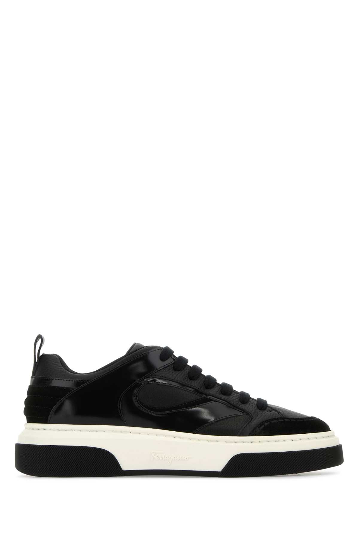 Black Leather Cassina Mix Sneakers
