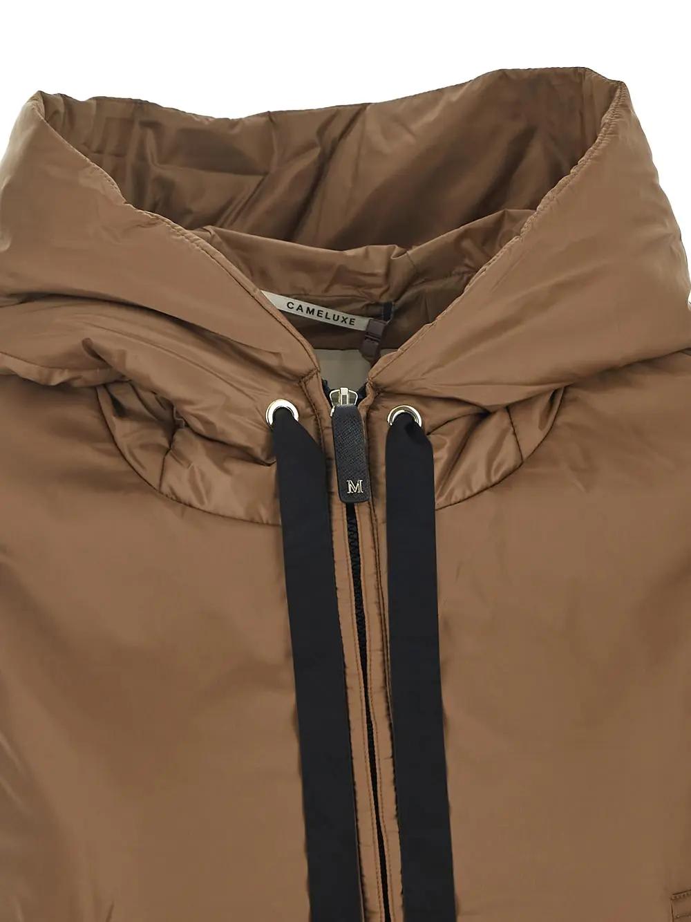 Max Mara The Cube Water-resistant Technical Canvas Gilet In Brown