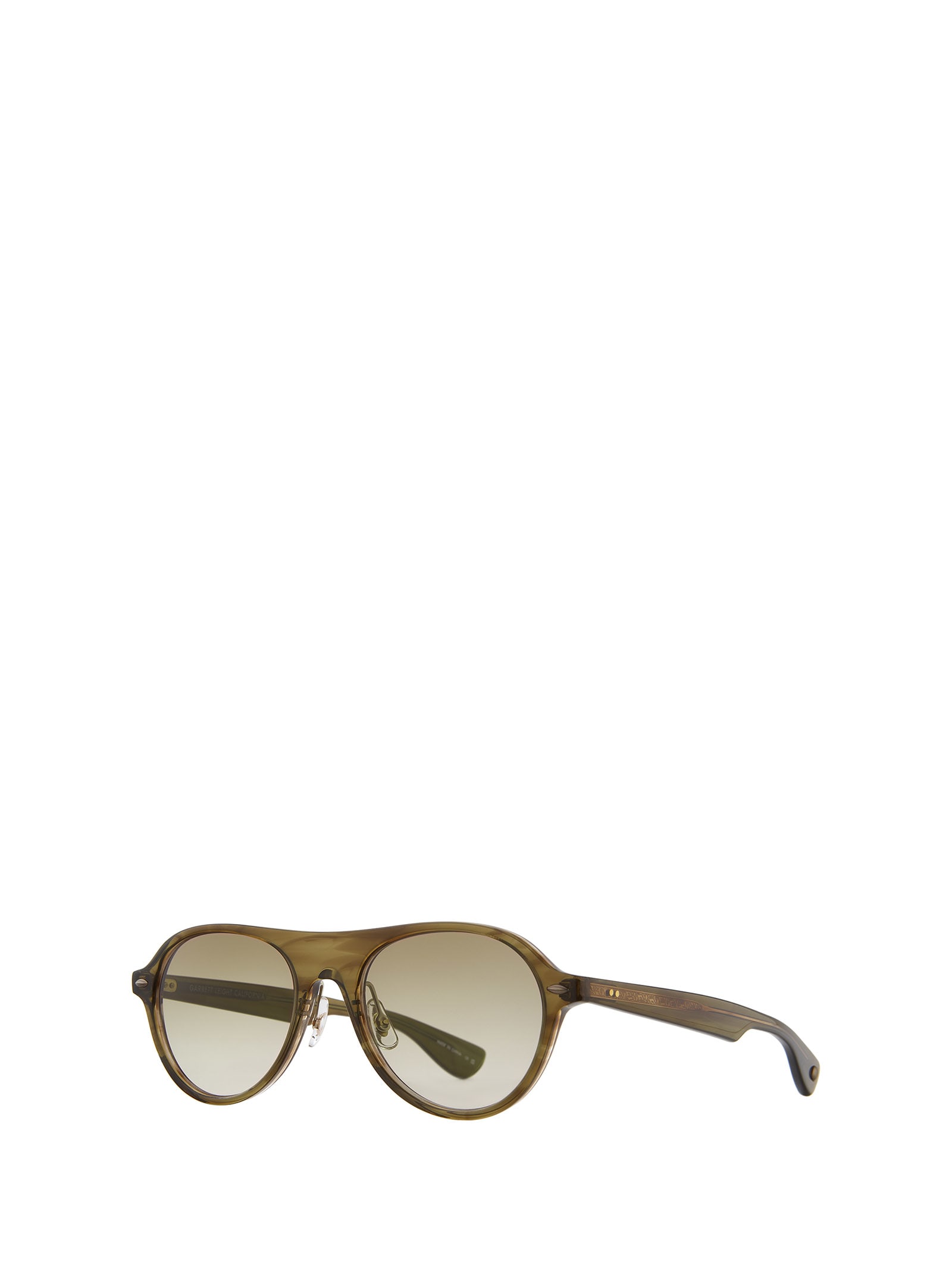 Shop Garrett Leight Lady Eckhart Sun Olive Tortoise Sunglasses
