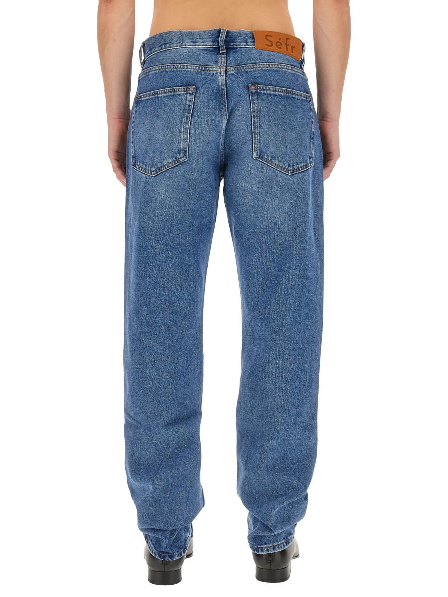 Shop Séfr Jeans Straight Cut In Blue