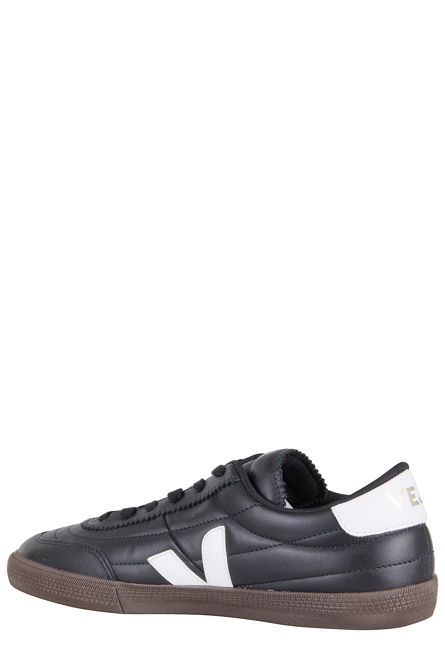 Veja Panenka Black Sneaker With Logo On The Side And Contrasting Heel In Leather Unisex In Multi