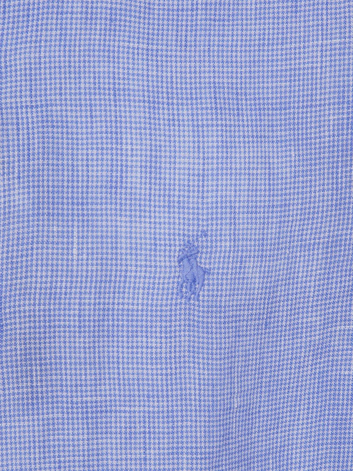 Ralph Lauren Polo Pony Embroidered Buttoned Shirt In Blue