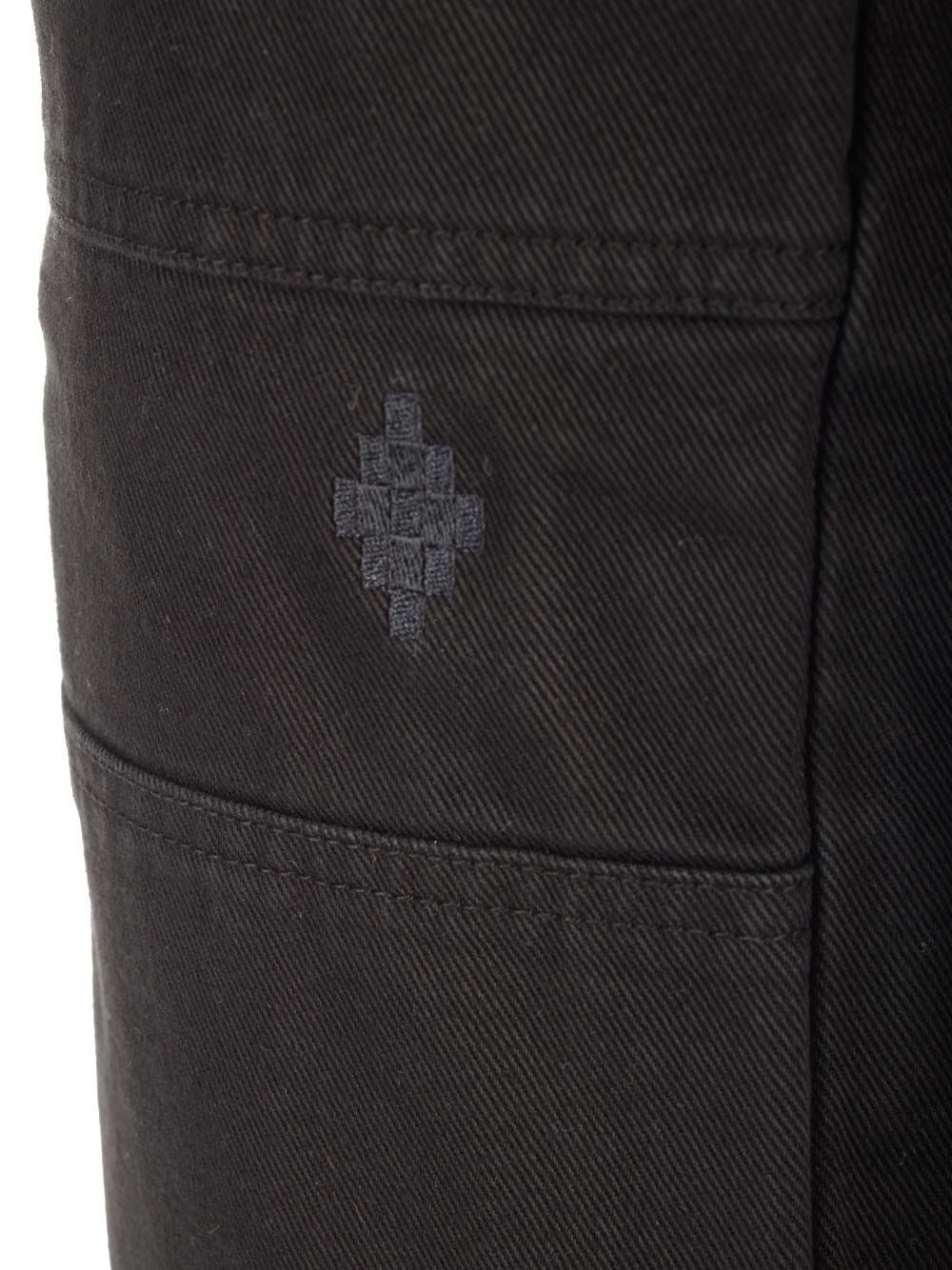 Marcelo Burlon County Of Milan Cross Cotton Straight Pants In Black Black