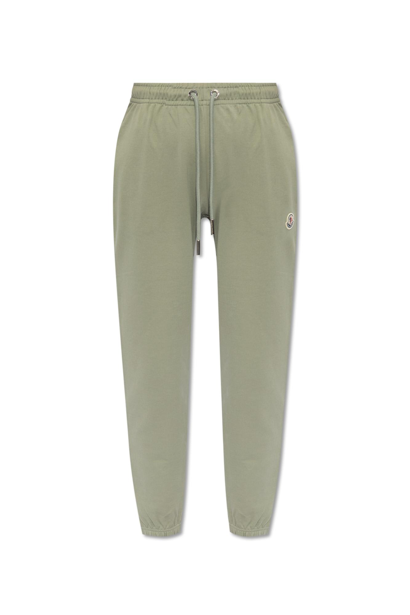 Shop Moncler Sweatpants With Logo In Grey
