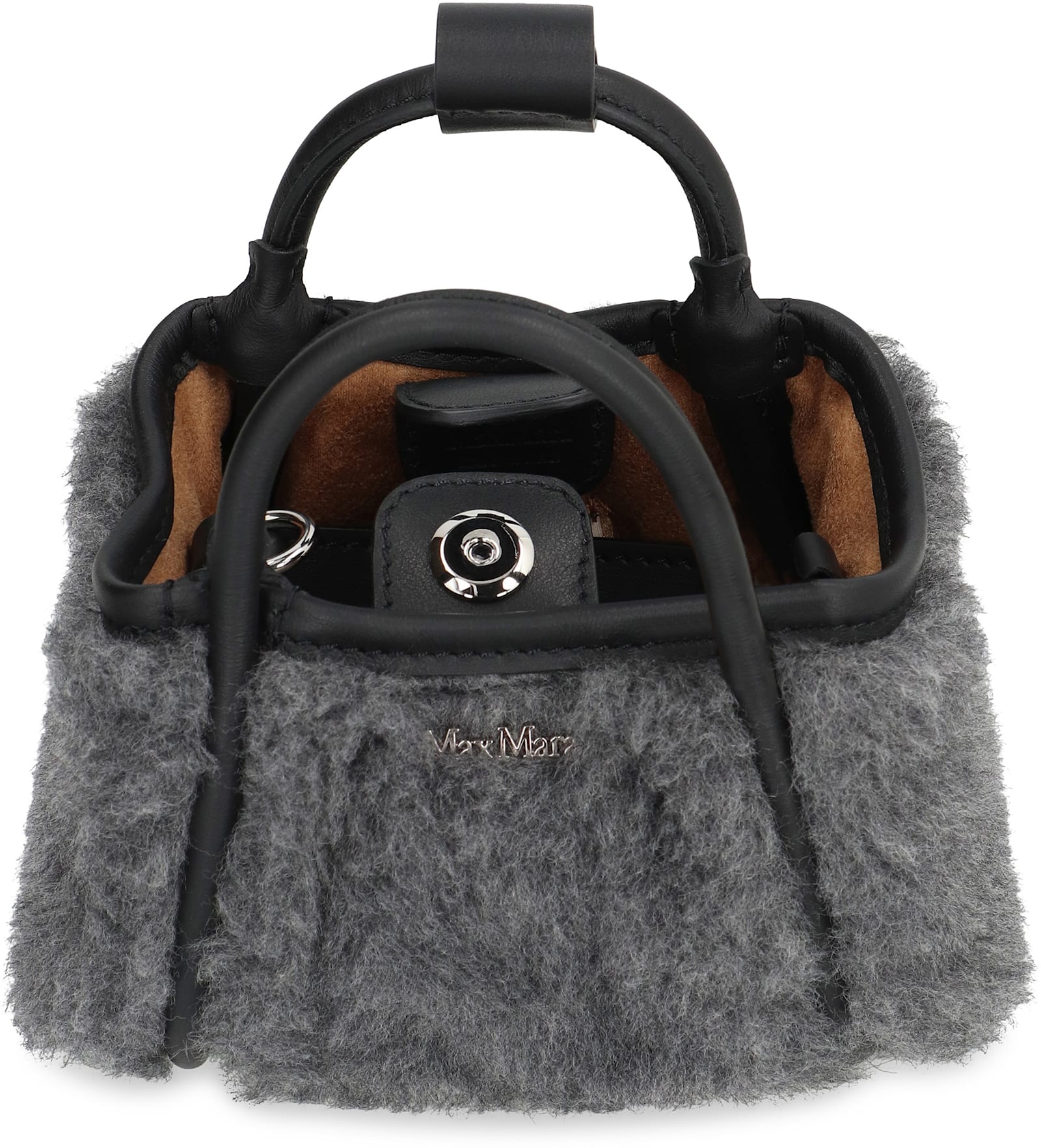 Shop Max Mara Marine Mini Handbag In Grey