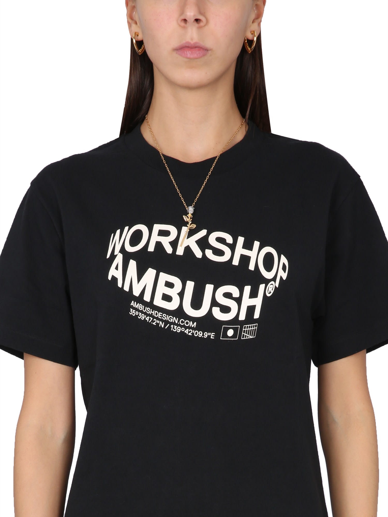 Ambush Women Revolve T-shirt In Black