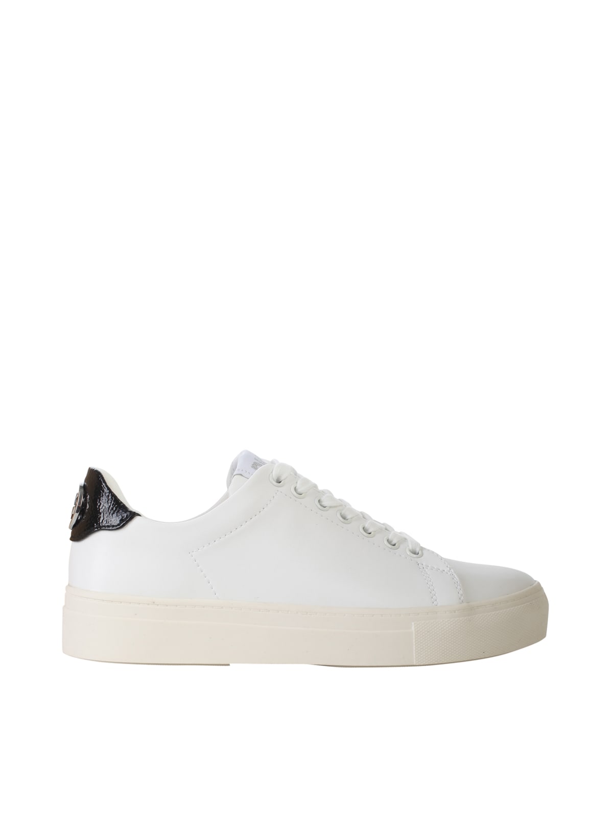 DKNY Tumbled Leather Grainy Patent Pu Chambers Lace Up Sneaker 35mm