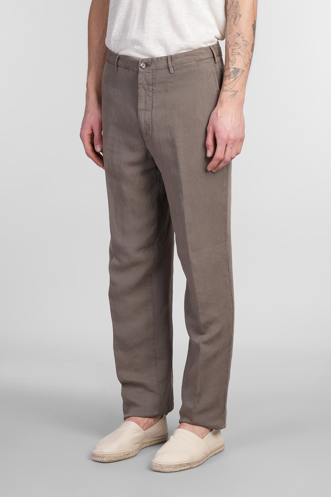 Santaniello Flip Ffevo Pants In Taupe Cly In Taupe
