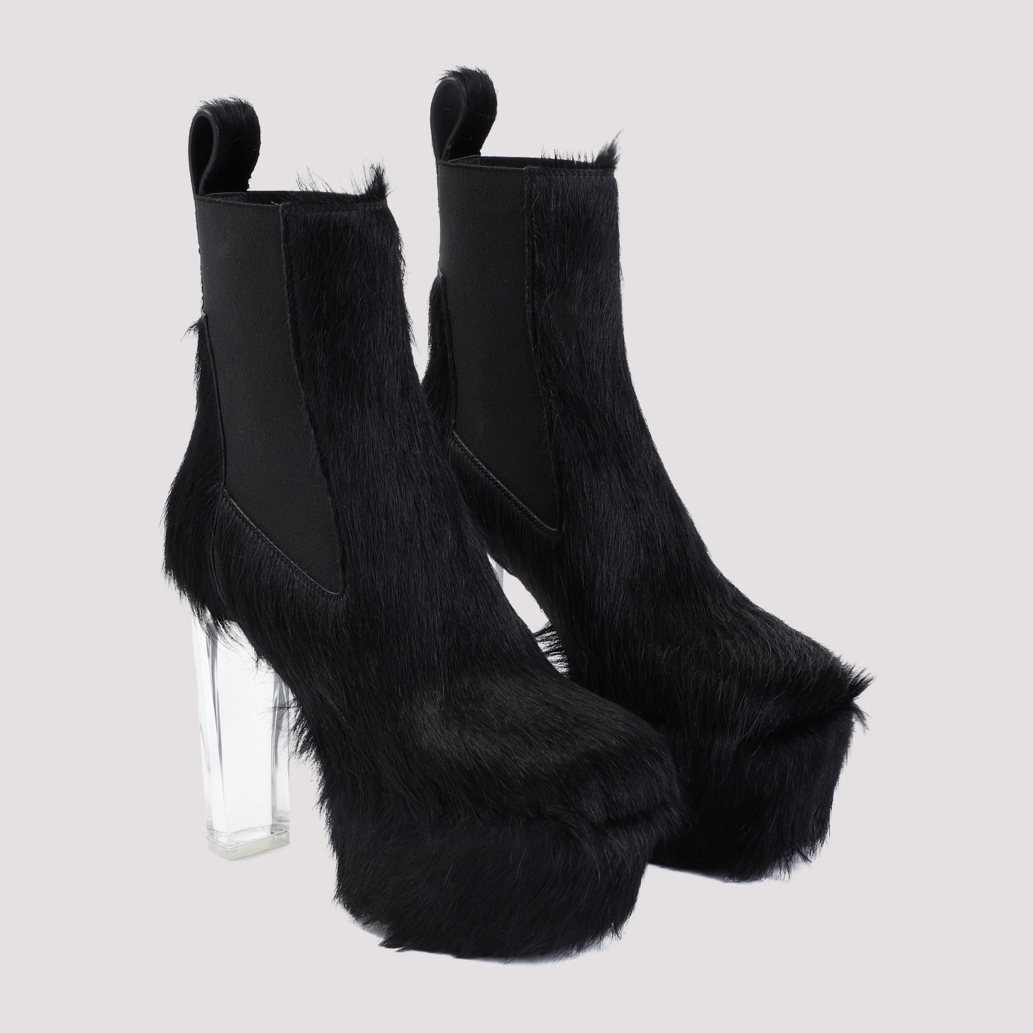 Shop Rick Owens Minimal Grill Beatle 65 Boots In Black Clear