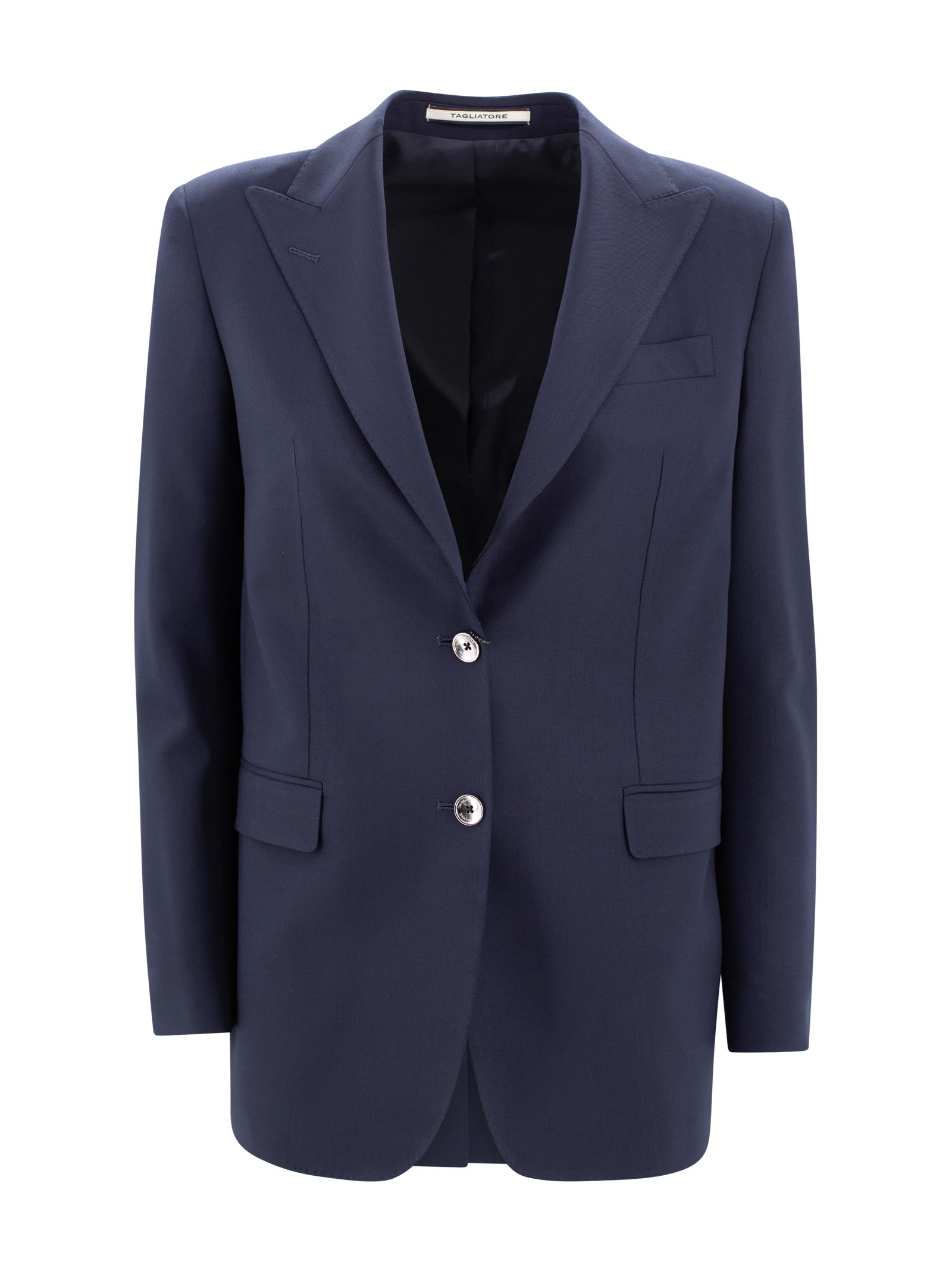 Tagliatore Tailored Single-breasted Blazer Notch Lapel In Blue