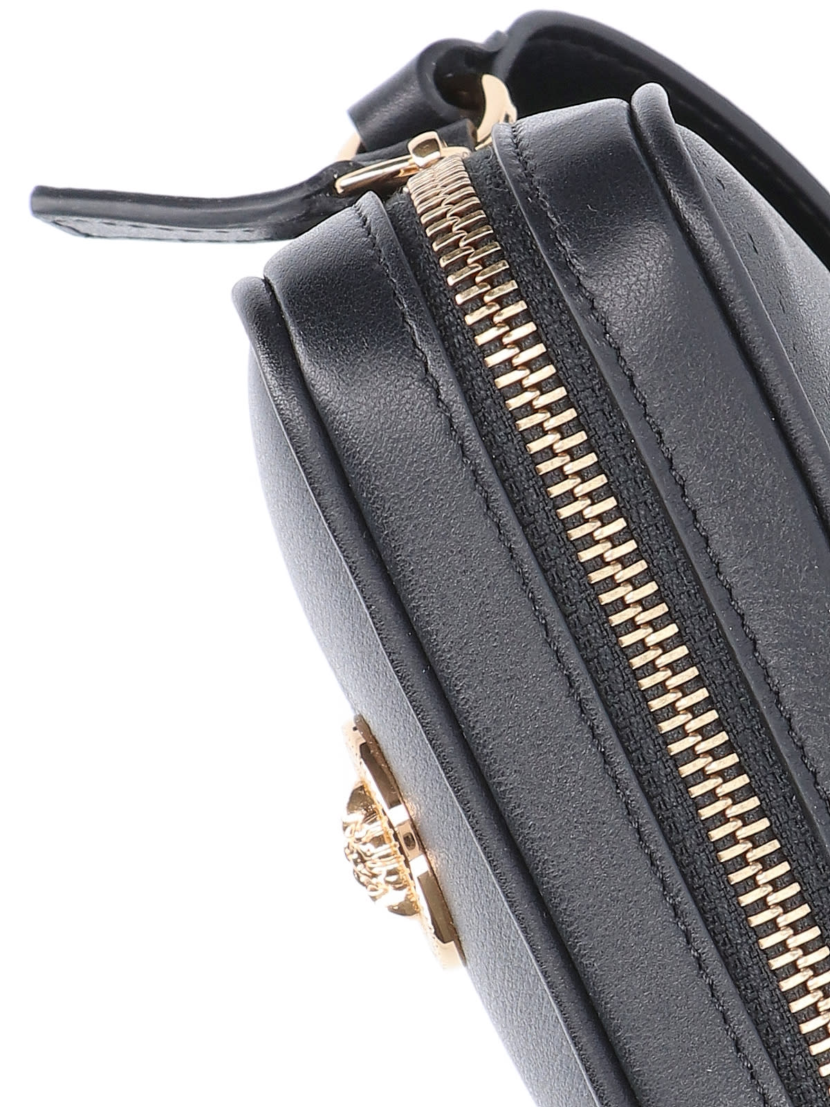 Shop Versace Biggie Small Crossbody Bag In Black