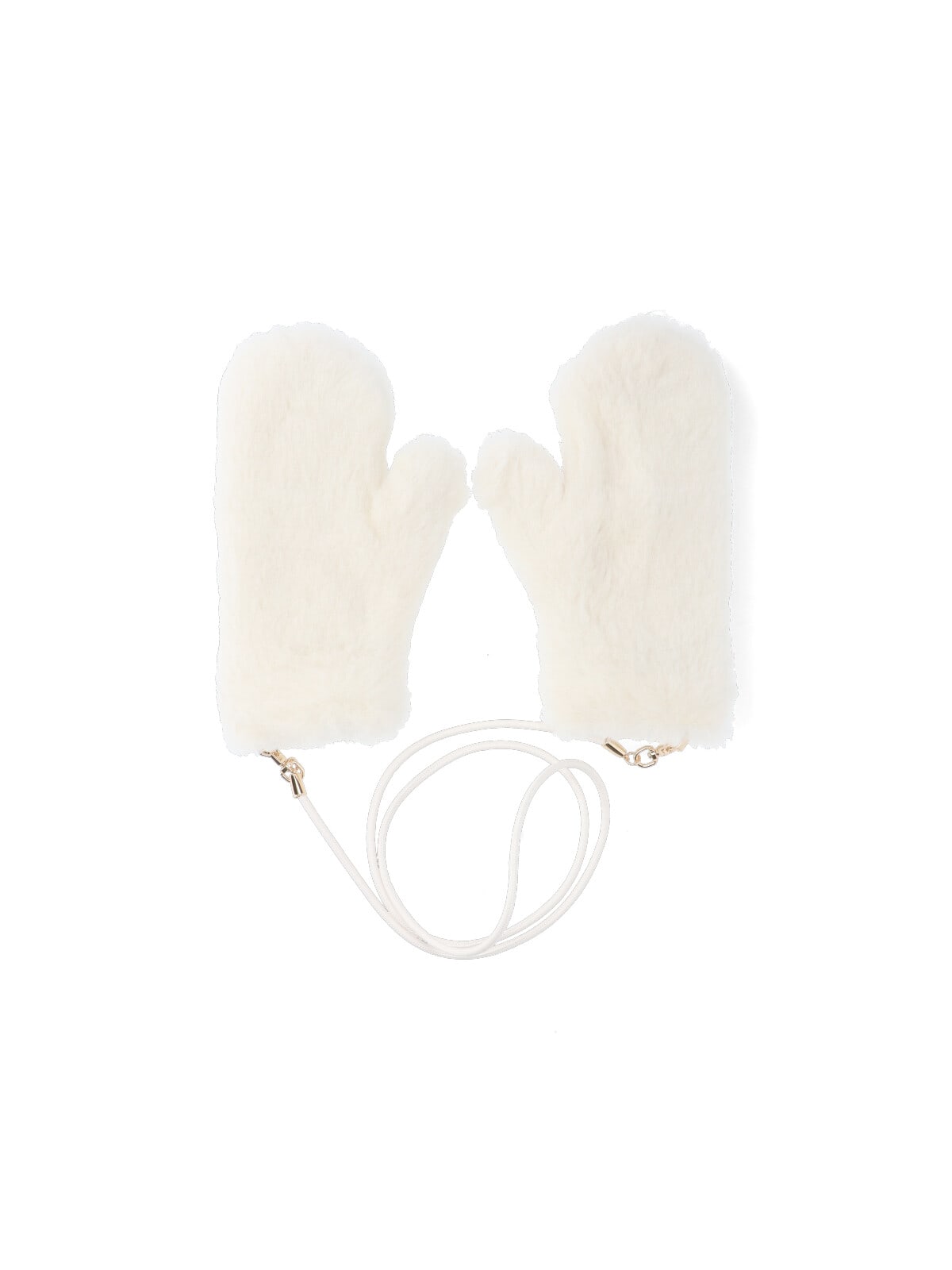 Max Mara Teddy Gloves In White