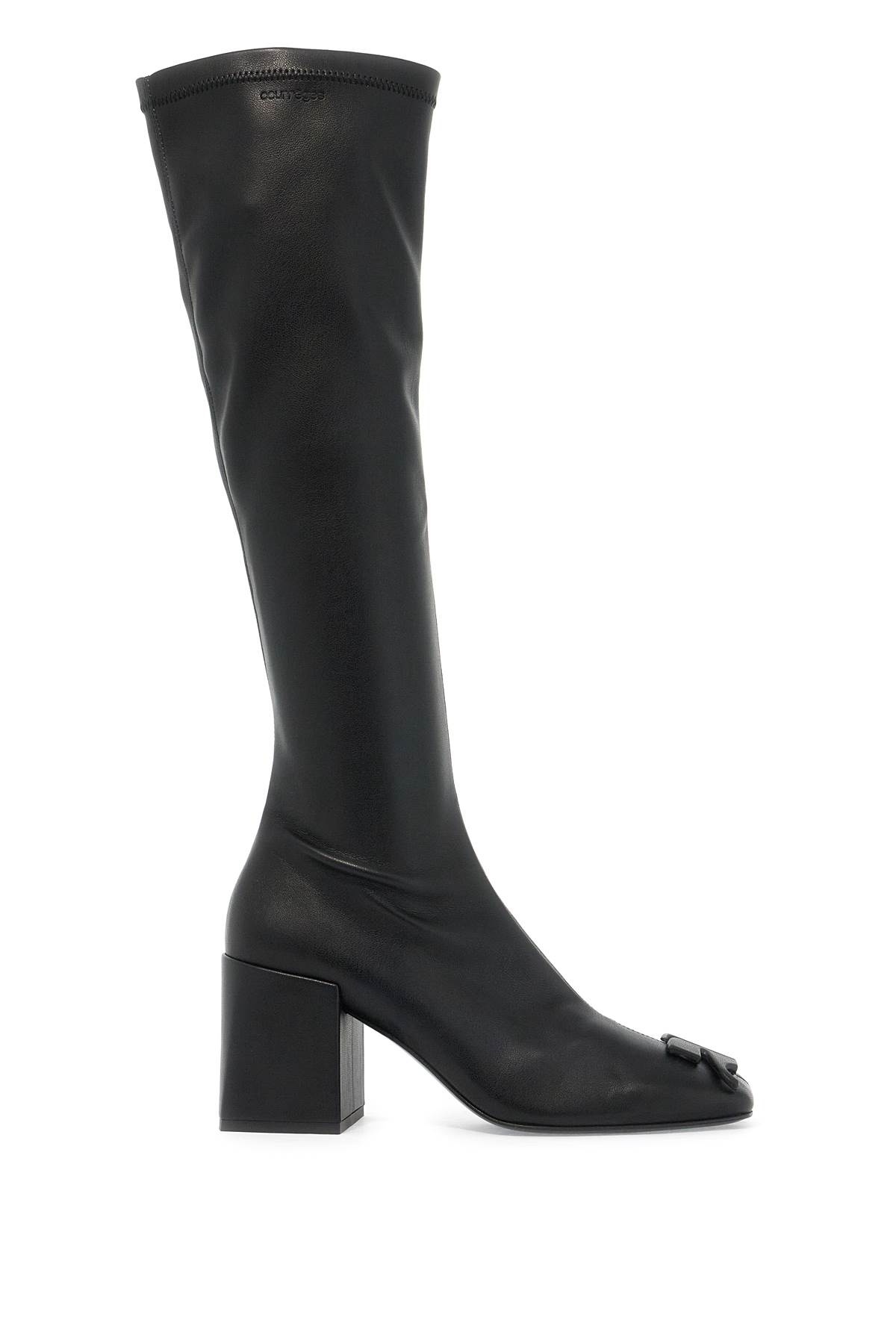 Shop Courrèges Stretch Reedition Eco-leather Boots In Black (black)