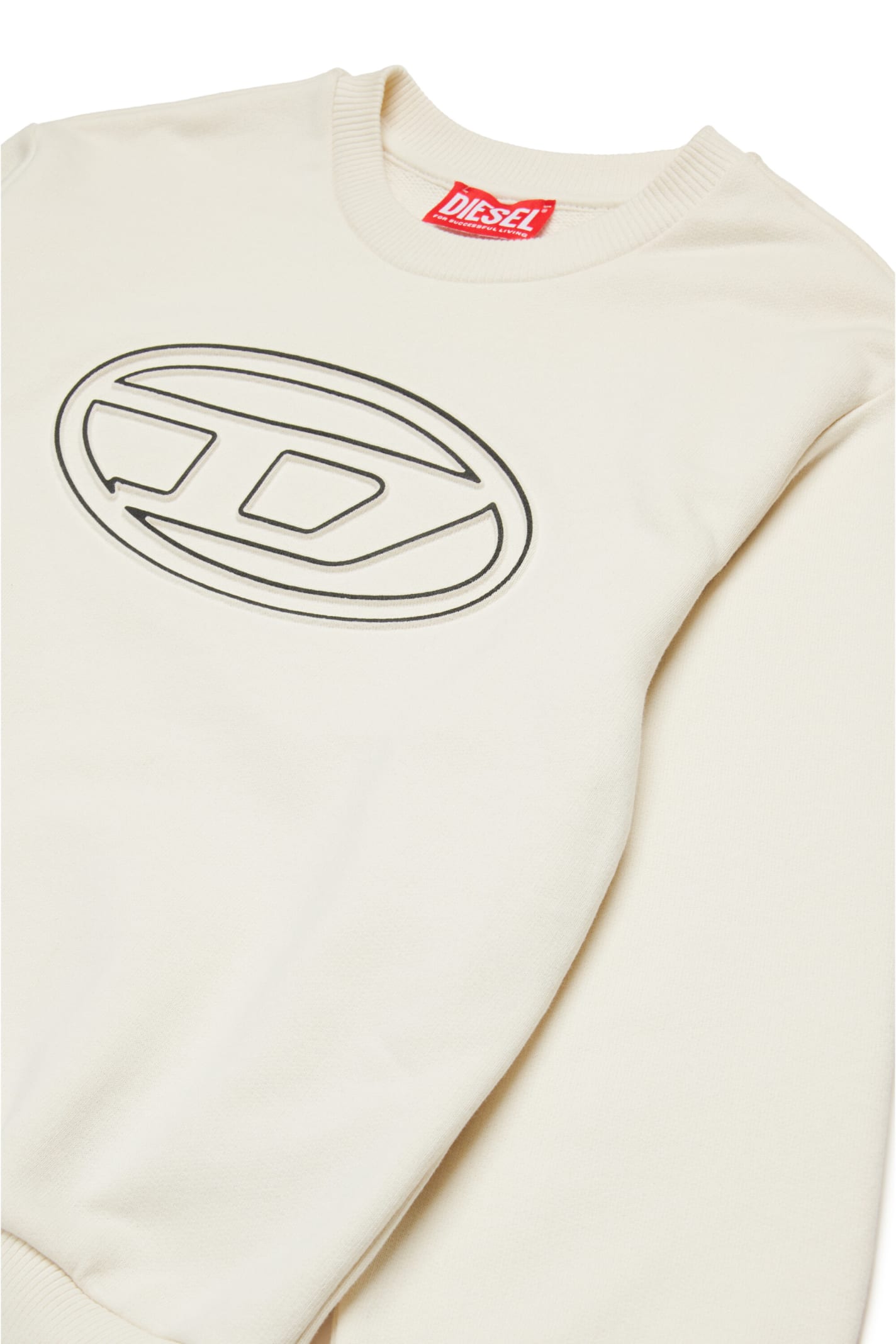 Shop Diesel Smartbigoval Over Sweat-shirt  Oval D Branded Crew-neck Sweatshirt In Grigio