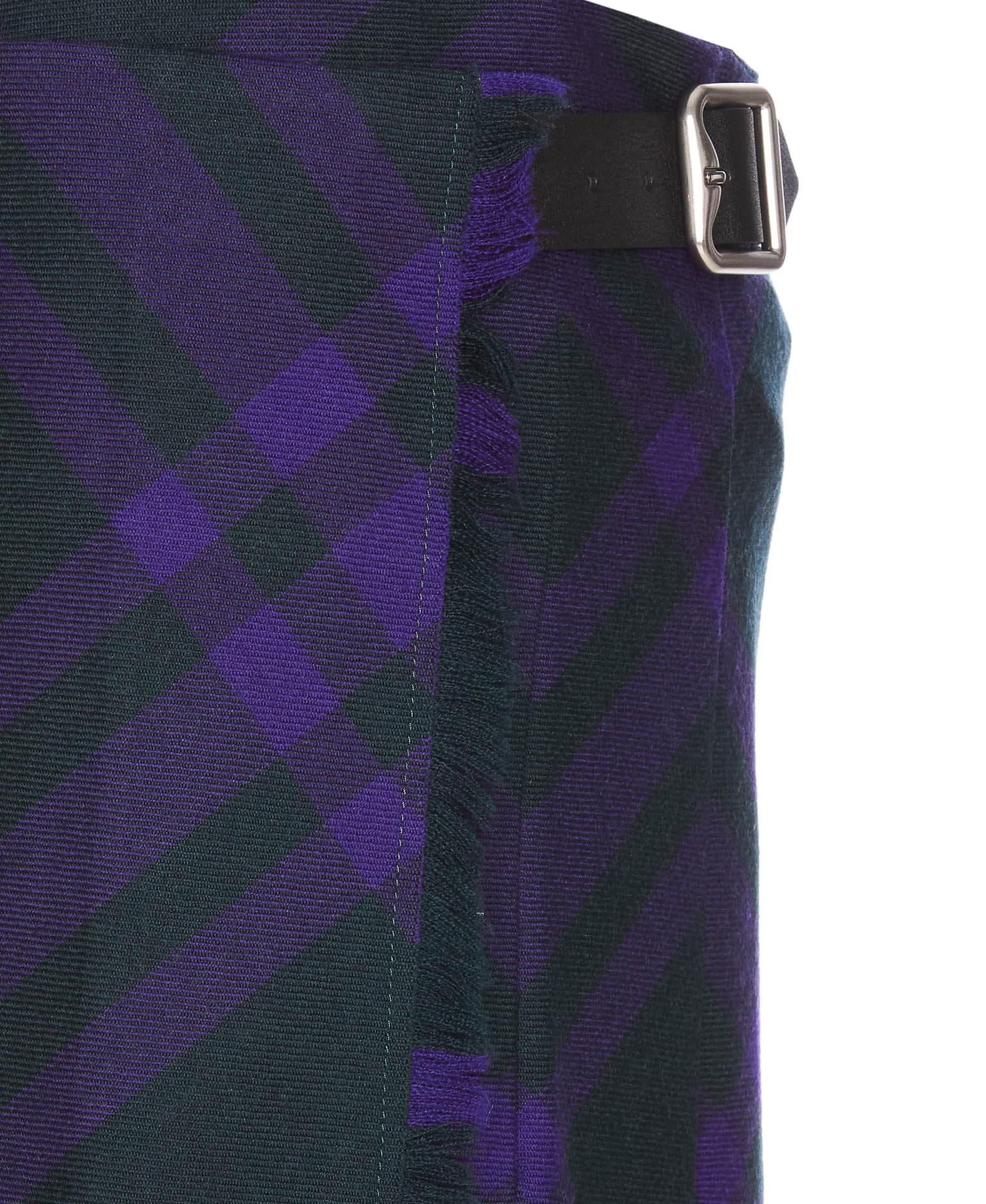 Shop Burberry Check Wool Skirt In Ivy Ip Check