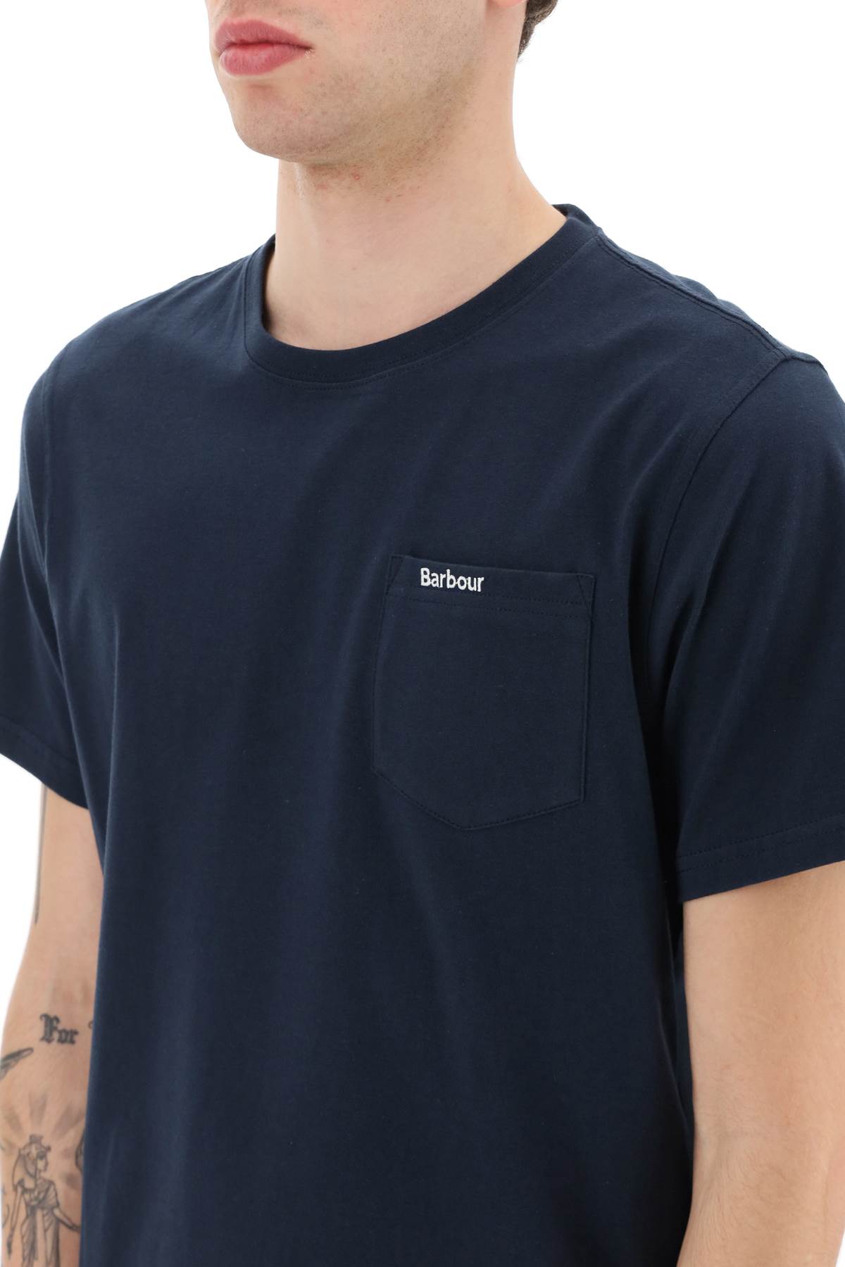 Shop Barbour Classic Chest Pocket T-shirt In Navy