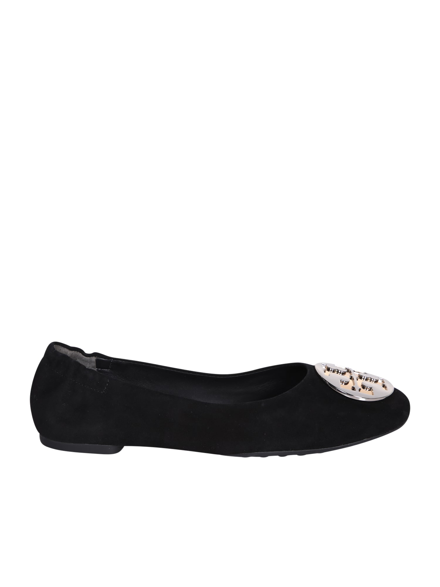 Shop Tory Burch Claire Black Ballet Flats