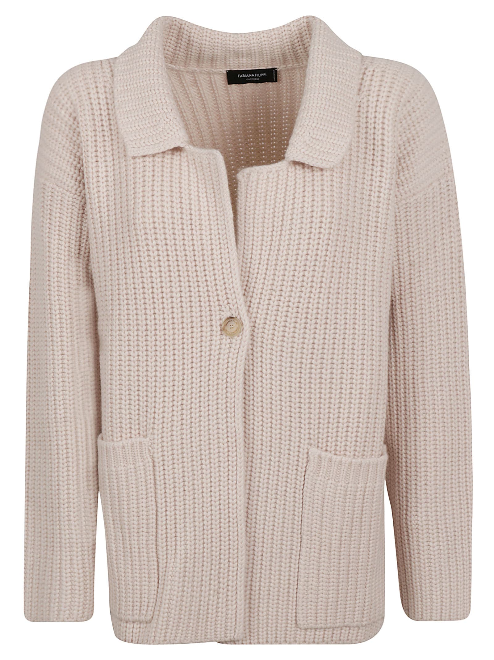 Fabiana Filippi Single-buttoned Woven Sweater