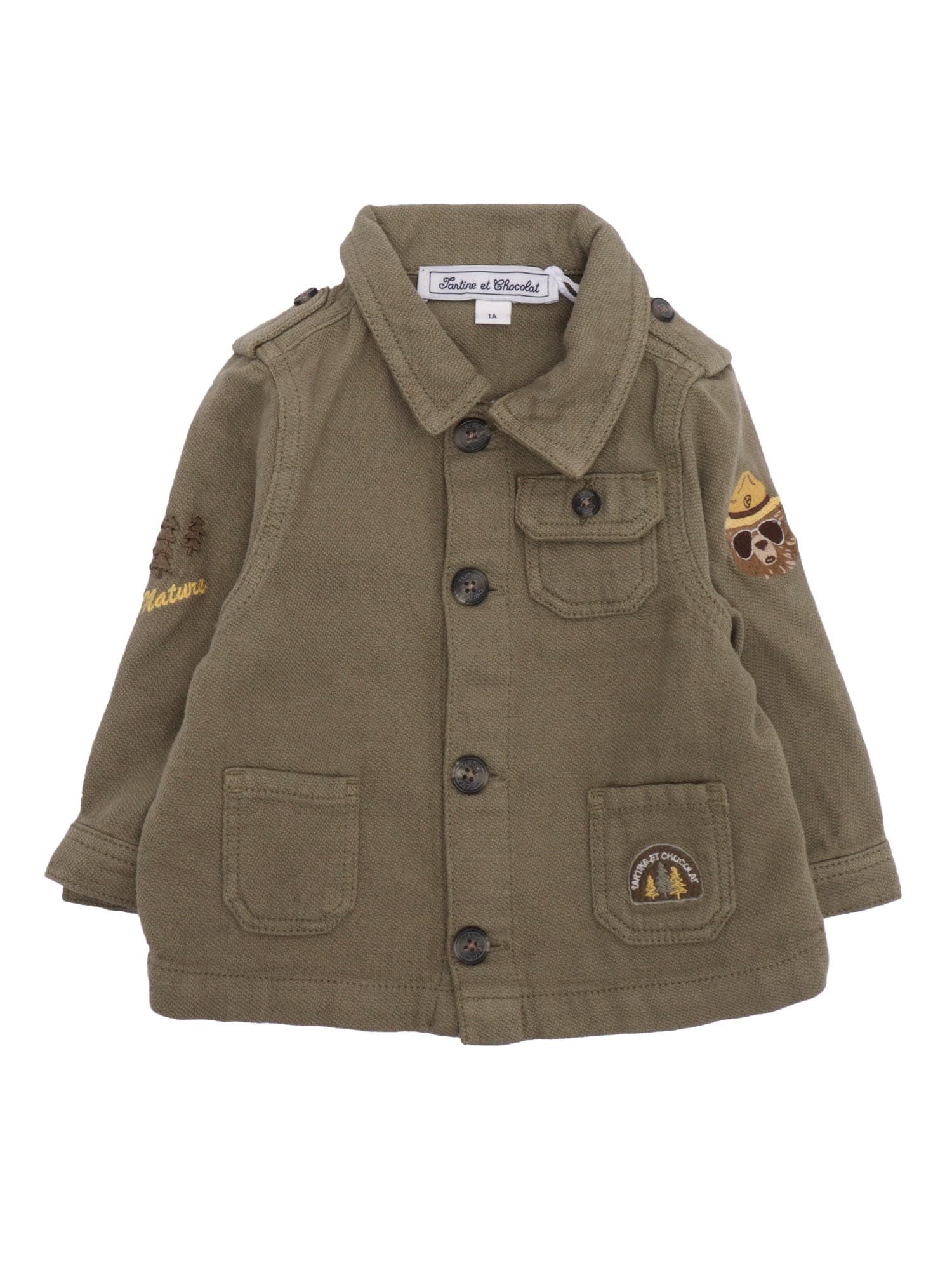 Tartine Et Chocolat Parka Jacket In Green