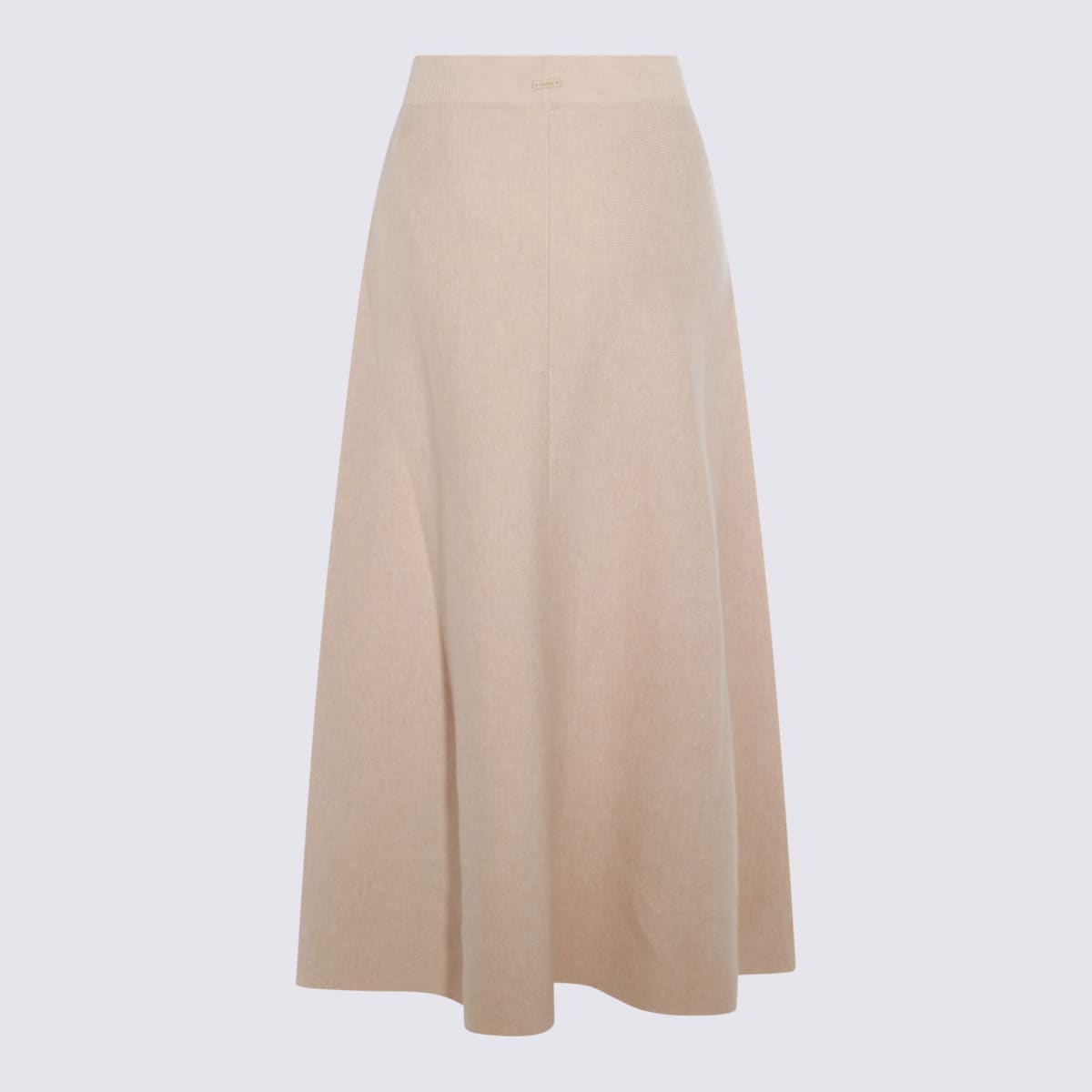 Max Mara Beige Wool Giberna Skirt In Neutral