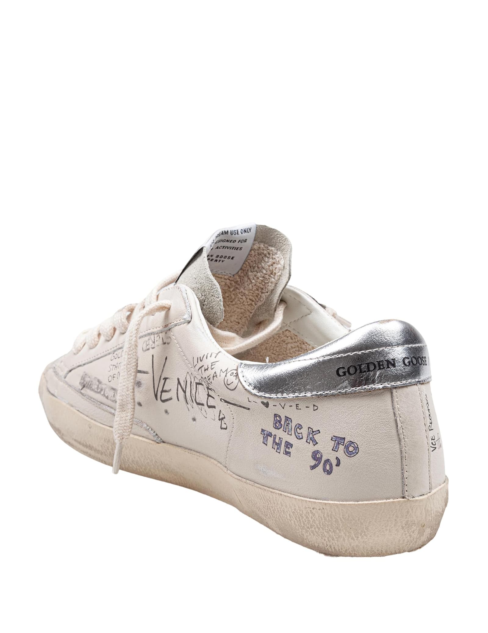 Golden Goose Men's Super-star Sneaker In White/silver