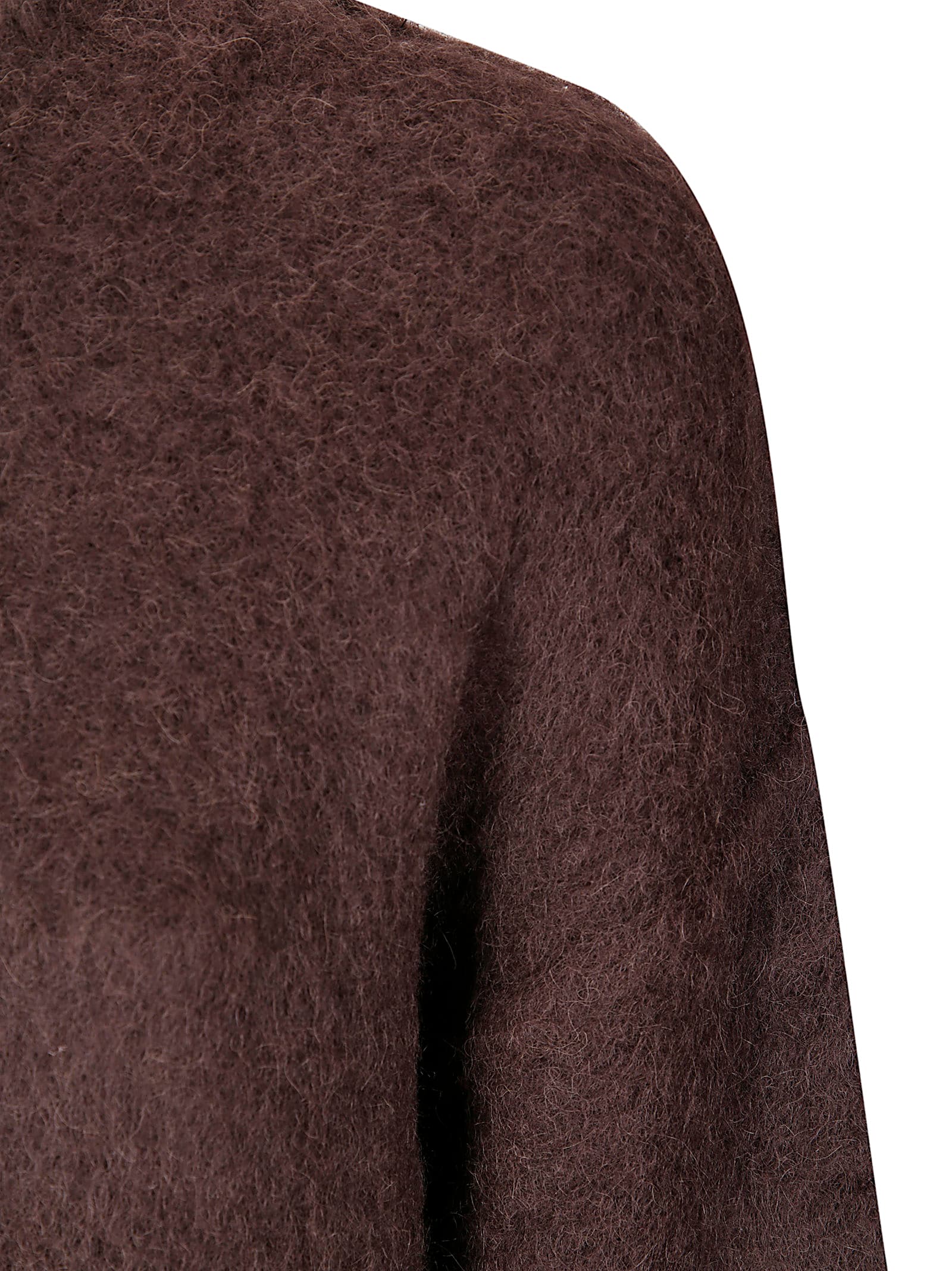 Uma Wang Crewneck Knitwear Textured Fabric In Brown