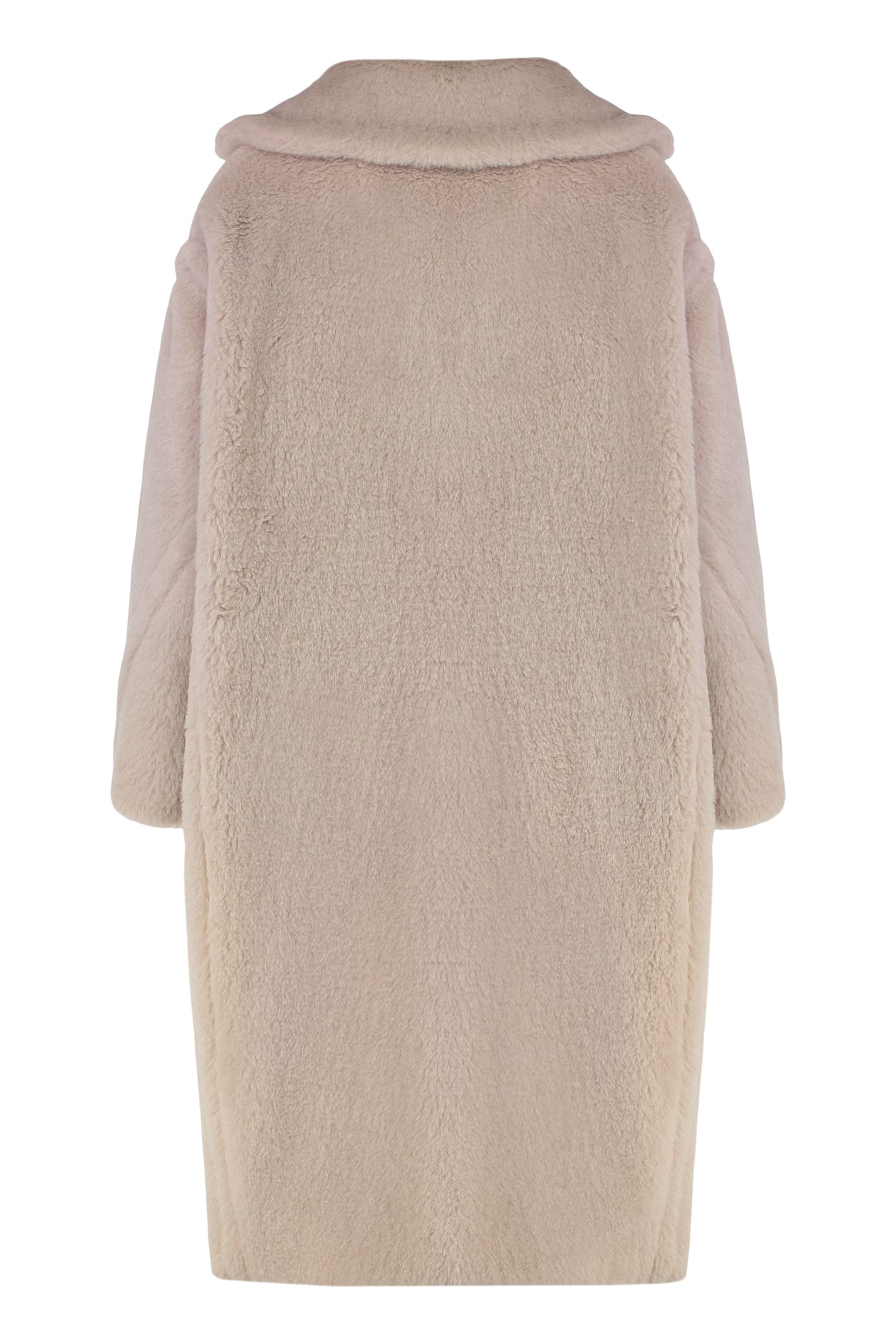 Max Mara Teddy Bear Vegan Fur Coat In Brown