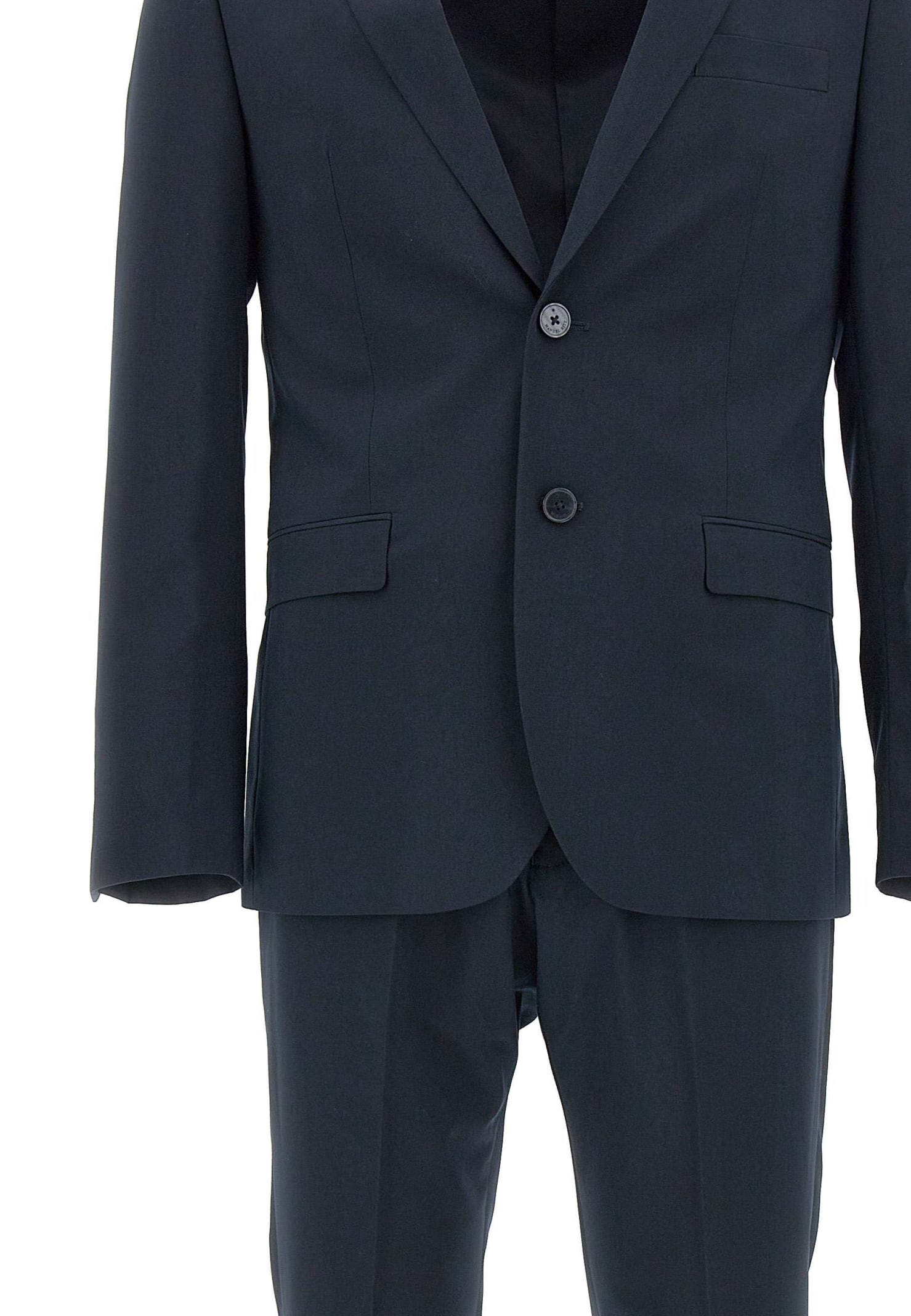 Shop Manuel Ritz Viscose Two-piece Suit In Nero