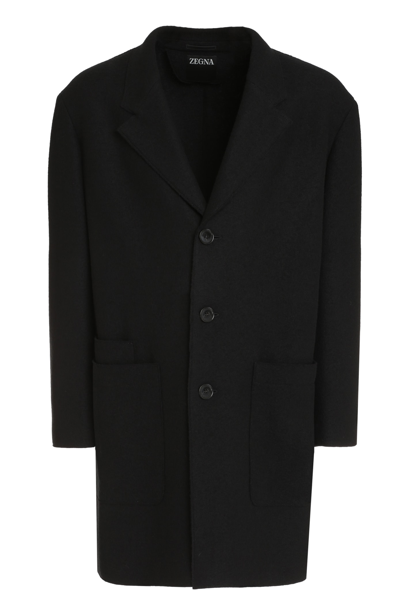 Single-breasted Wool Coat