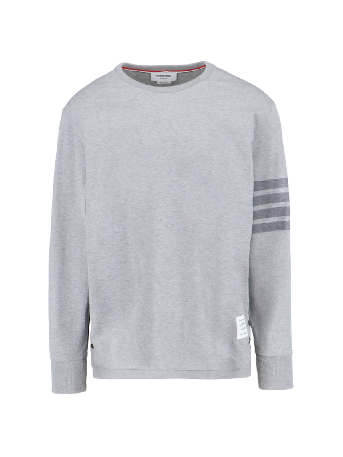 Shop Thom Browne 4-bar T-shirt In Gray