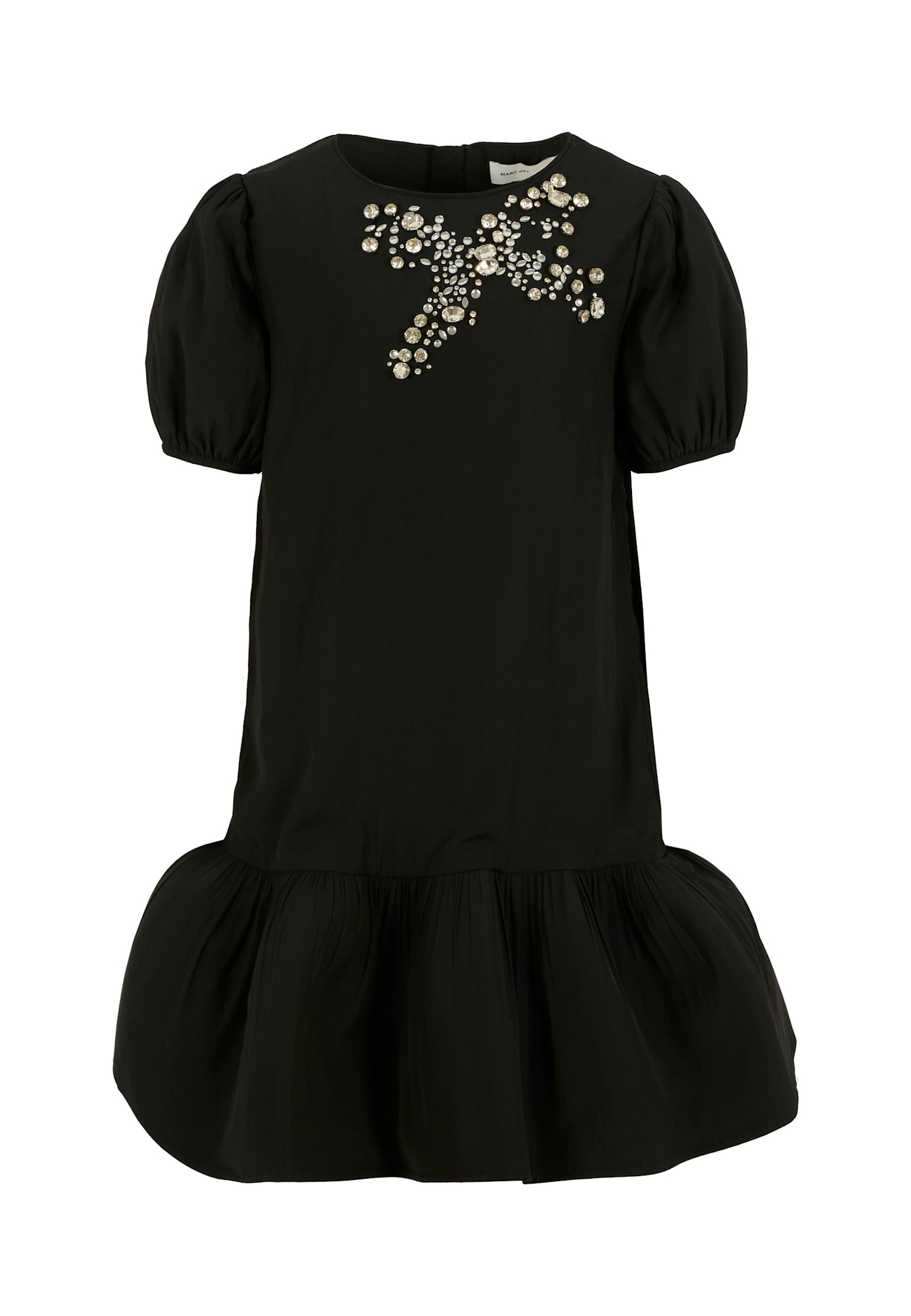 Marc Jacobs Kids' Black Dress For Girl With Bow