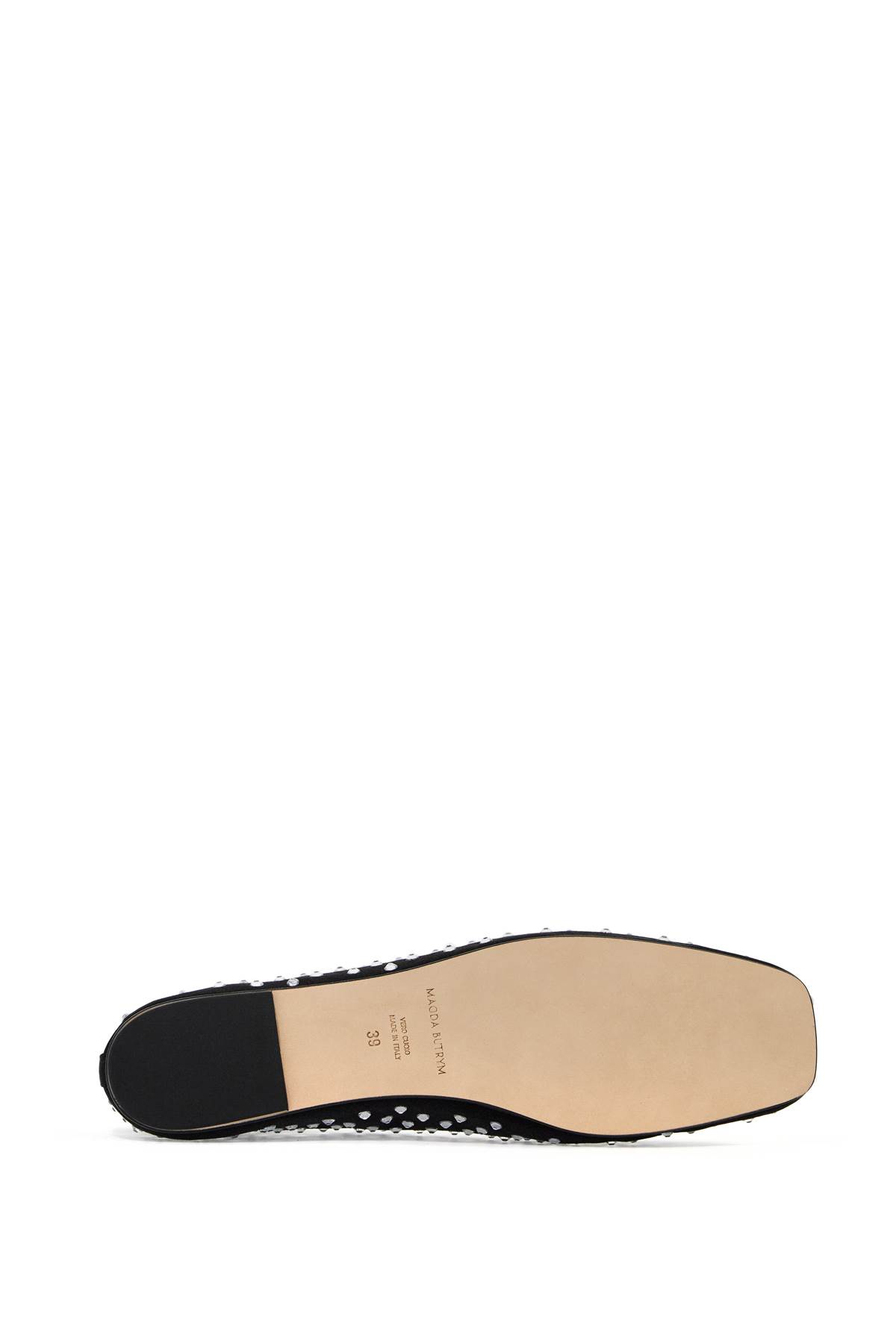 Shop Magda Butrym Satin Ballerina Flats With In Black (black)