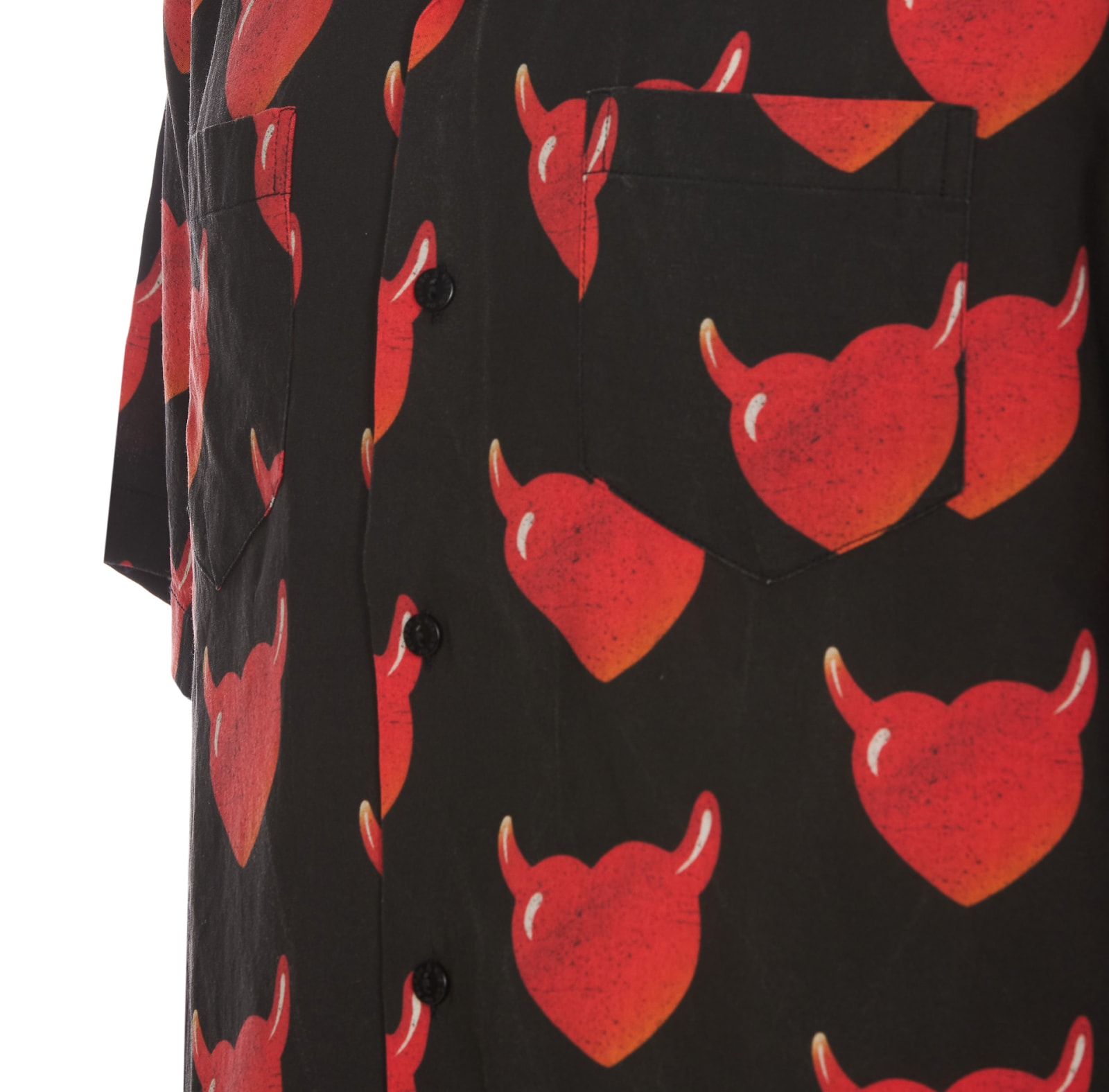 Shop Vision Of Super Vos Hearts Shirt In Black