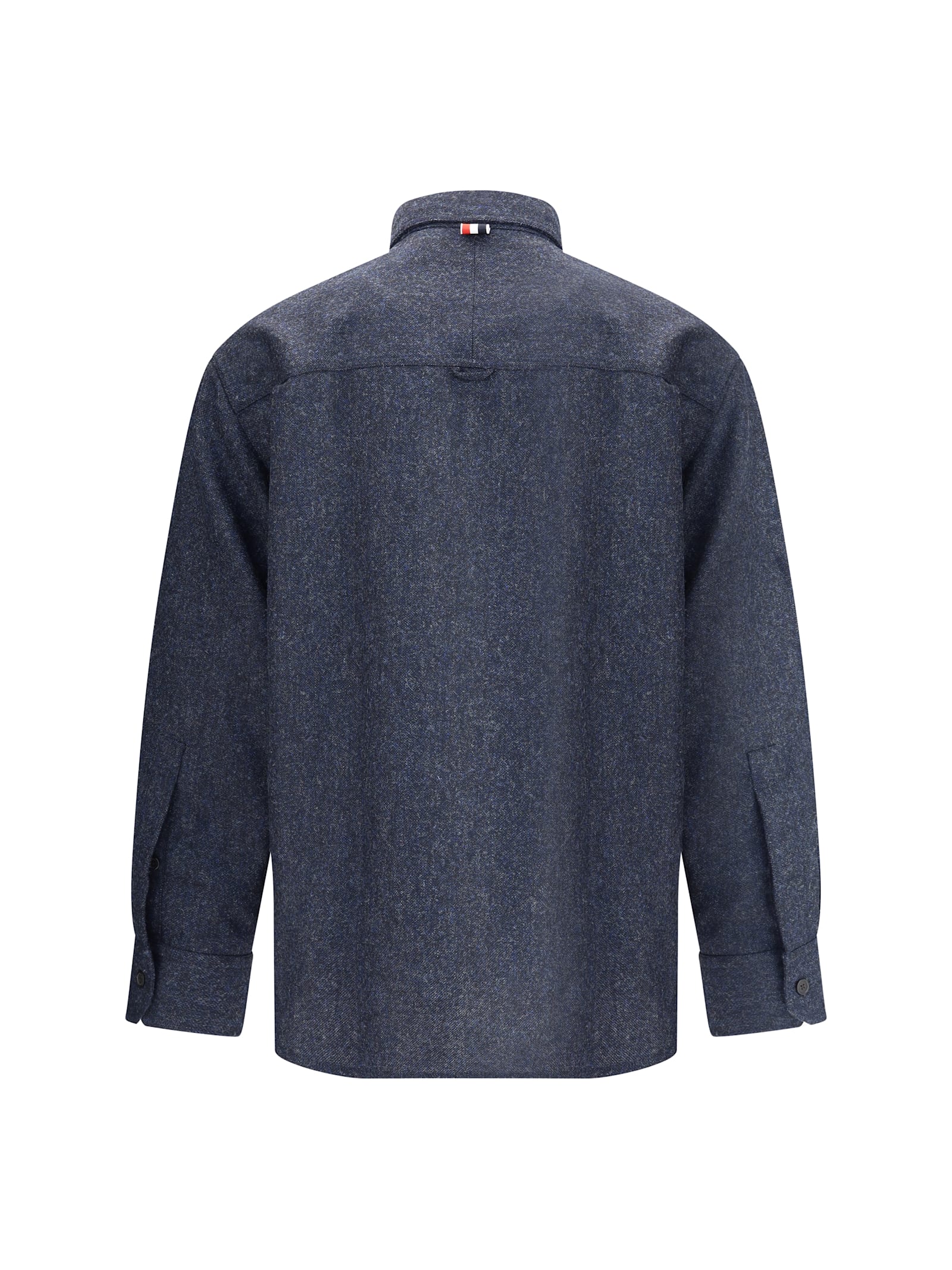 Thom Browne Wool Oversized Shirt In Blue