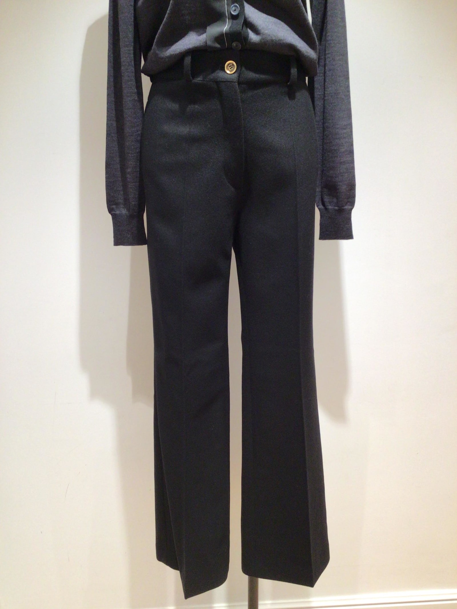 PATOU WOOL FLARED TROUSERS