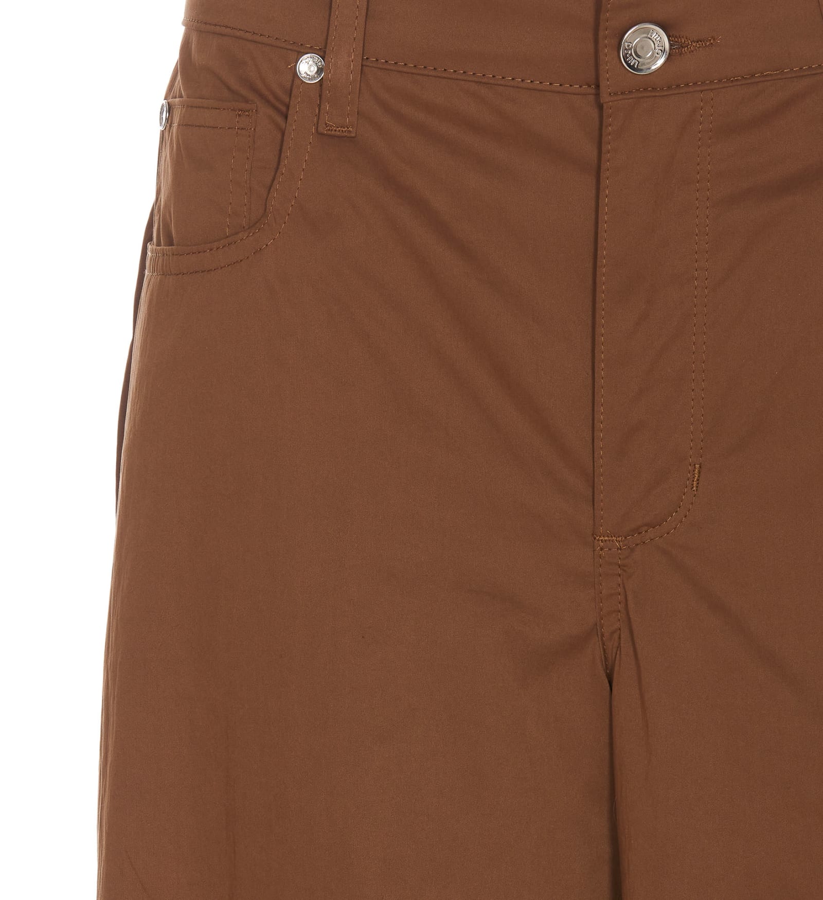 Shop Liu •jo Flare Nylon Pants In Brown