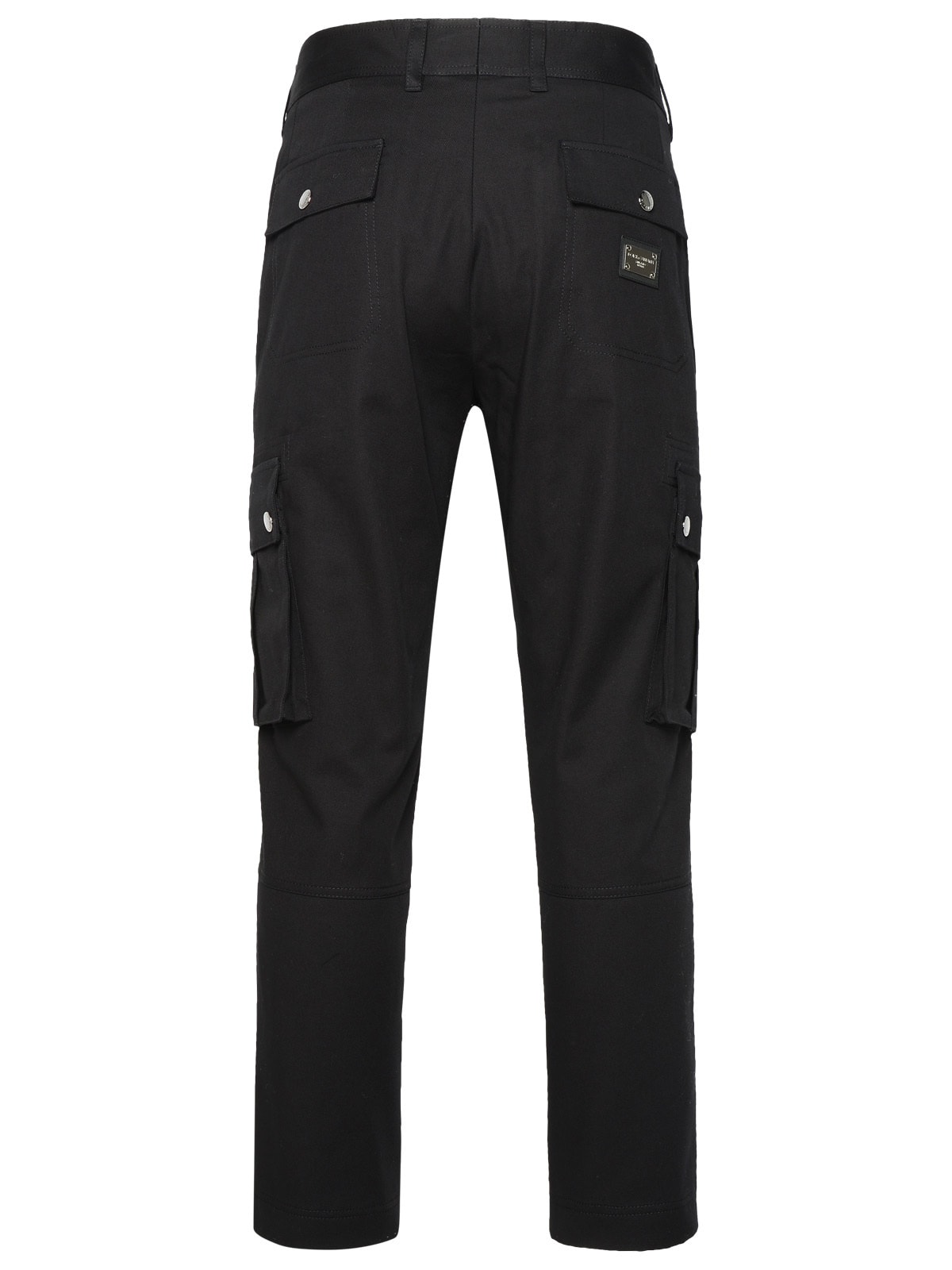 Shop Dolce & Gabbana Cargo Pants In Black Cotton